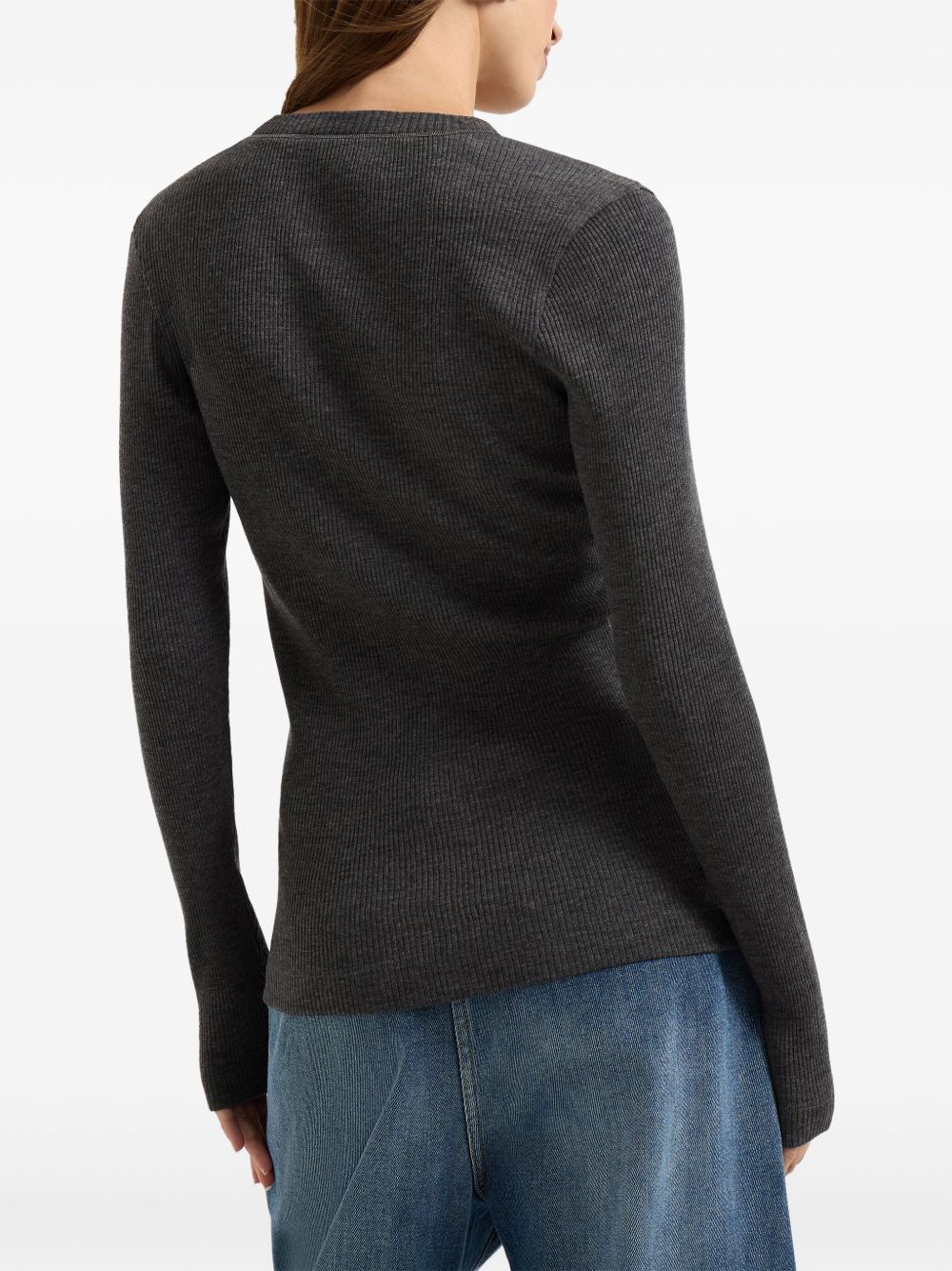 Brunello Cucinelli WOOL V-NECKED SWEATER Size L / US 10 / IT 46 - 5 Thumbnail