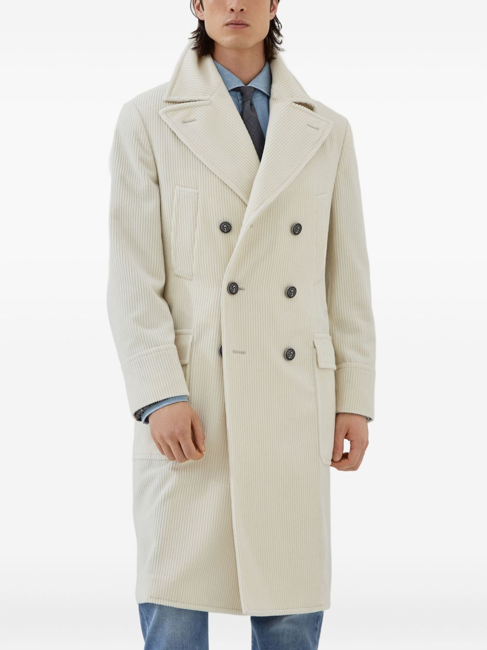 Brunello Cucinelli CASHMERE VELVET COAT Size US XL / EU 56 / 4 - 2 Thumbnail