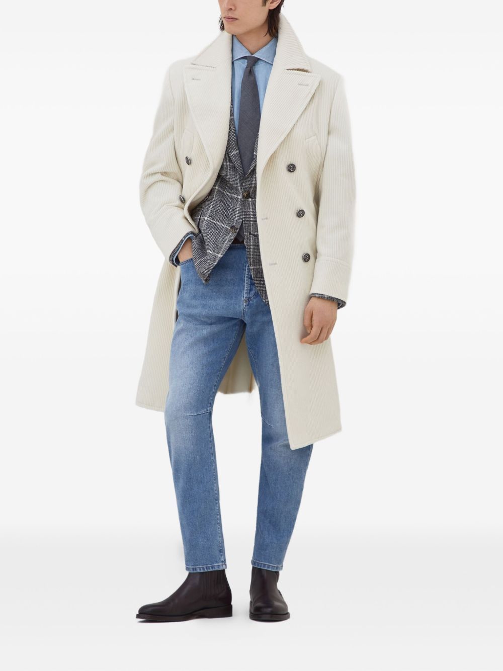 Brunello Cucinelli CASHMERE VELVET COAT Size US XL / EU 56 / 4 - 4 Thumbnail