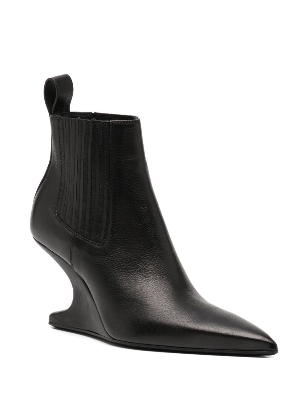 Rick Owens LEATHER ANKLE BOOTS Size US 11 / IT 41 - 3 Thumbnail
