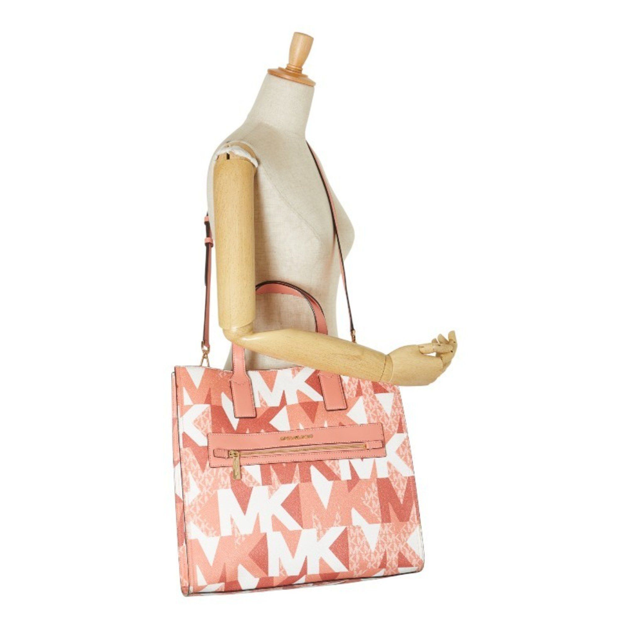 Michael Kors Michael Kors Kenley Tote Bag/Shoulder Bag, 2-Way, Pink, PVC, Leather, Women's Size ONE SIZE - 11 Thumbnail