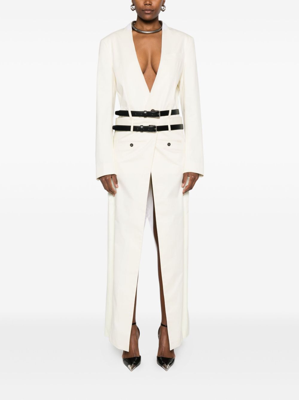 Dsquared2 BELTED DOUBLE-BREASTED COAT Size XS / US 0-2 / IT 36-38 - 2 Thumbnail