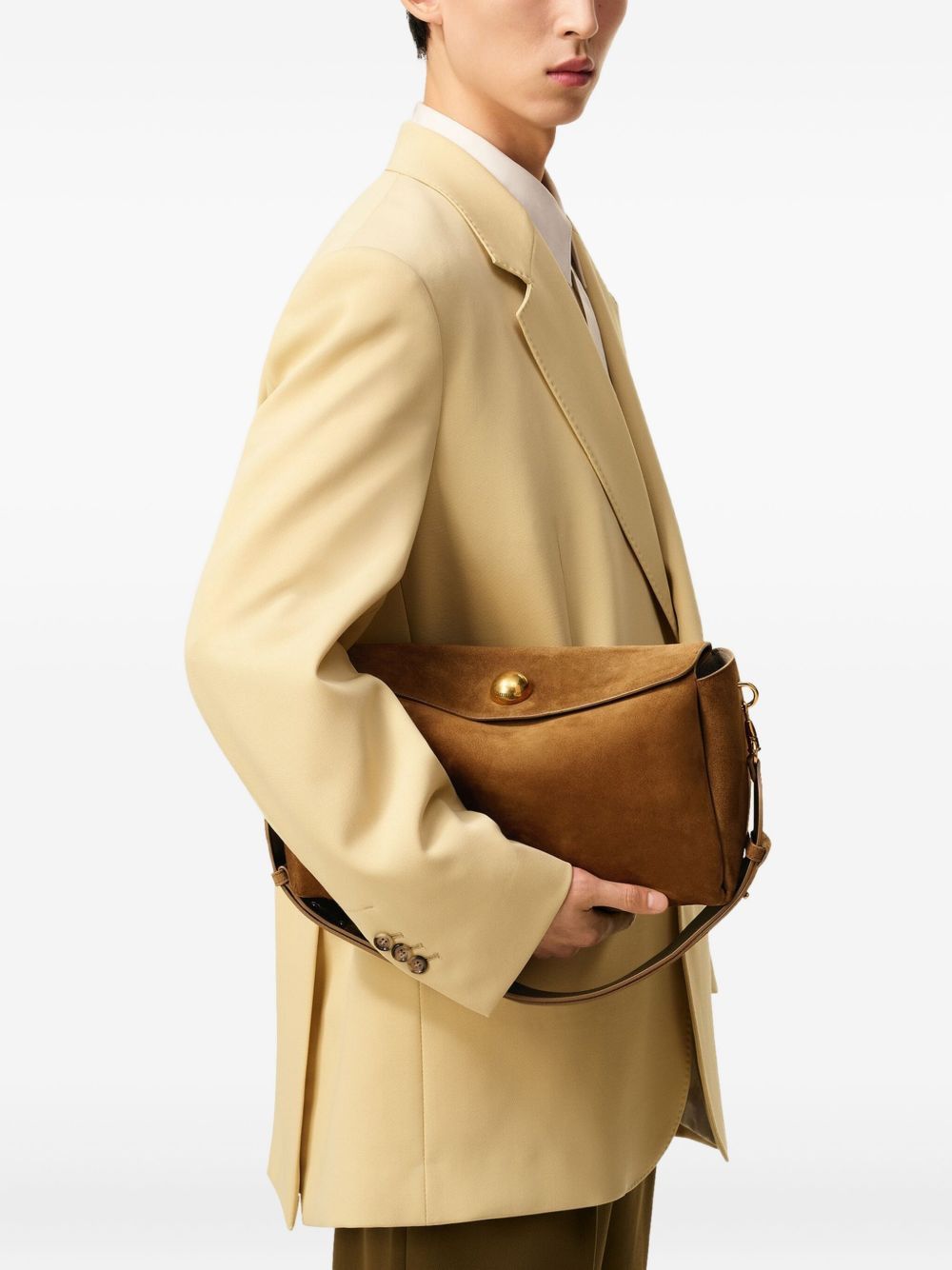 AMI SUEDE LEATHER SHOULDER BAG Size ONE SIZE - 3 Thumbnail
