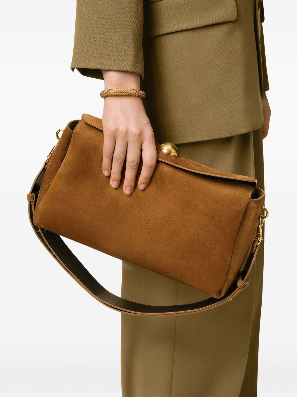 AMI SUEDE LEATHER SHOULDER BAG Size ONE SIZE - 2 Thumbnail
