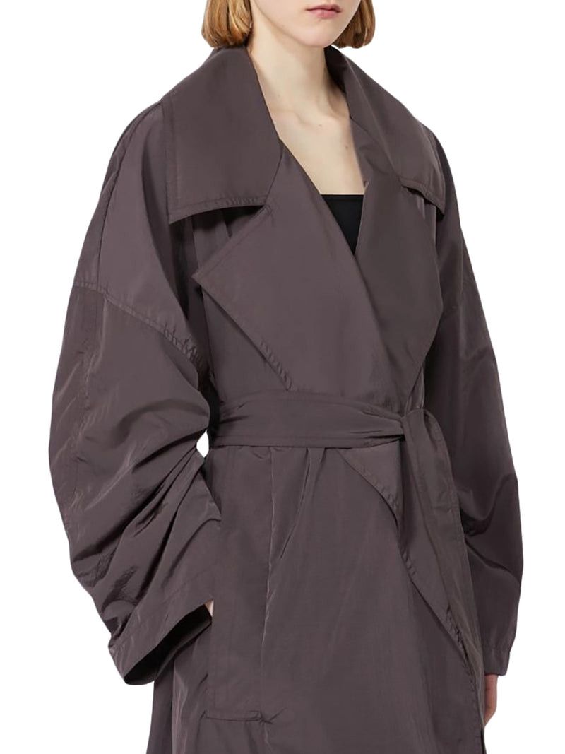 Sportmax OVERSIZED TAFFETA TRENCH COAT WITH BARBA Size ONE SIZE - 5 Thumbnail