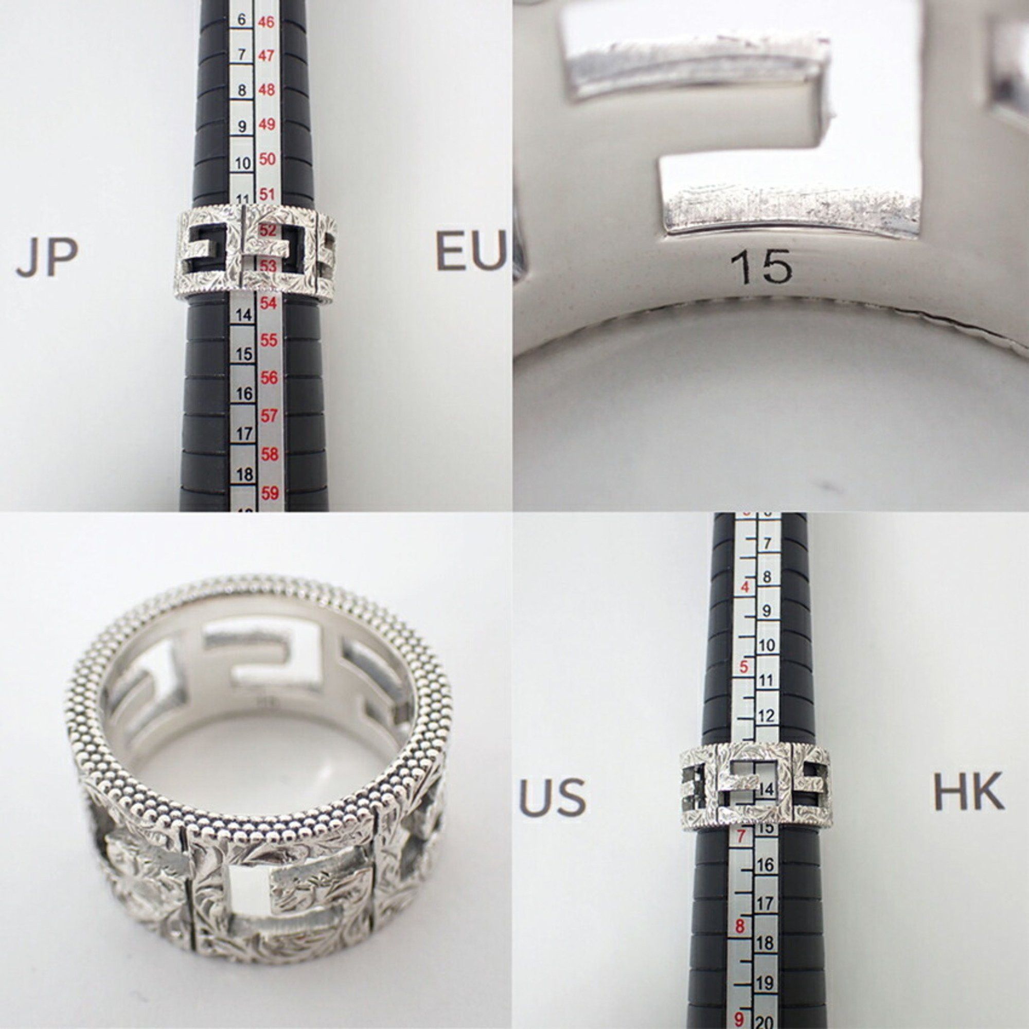 Gucci GUCCI SV925 Arabesque Square G Wide Ring, Size 12.5 Size ONE SIZE - 9 Thumbnail