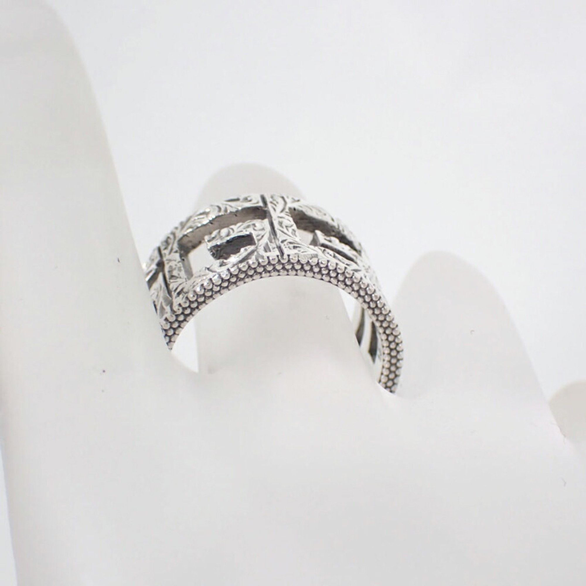 Gucci GUCCI SV925 Arabesque Square G Wide Ring, Size 12.5 Size ONE SIZE - 8 Thumbnail