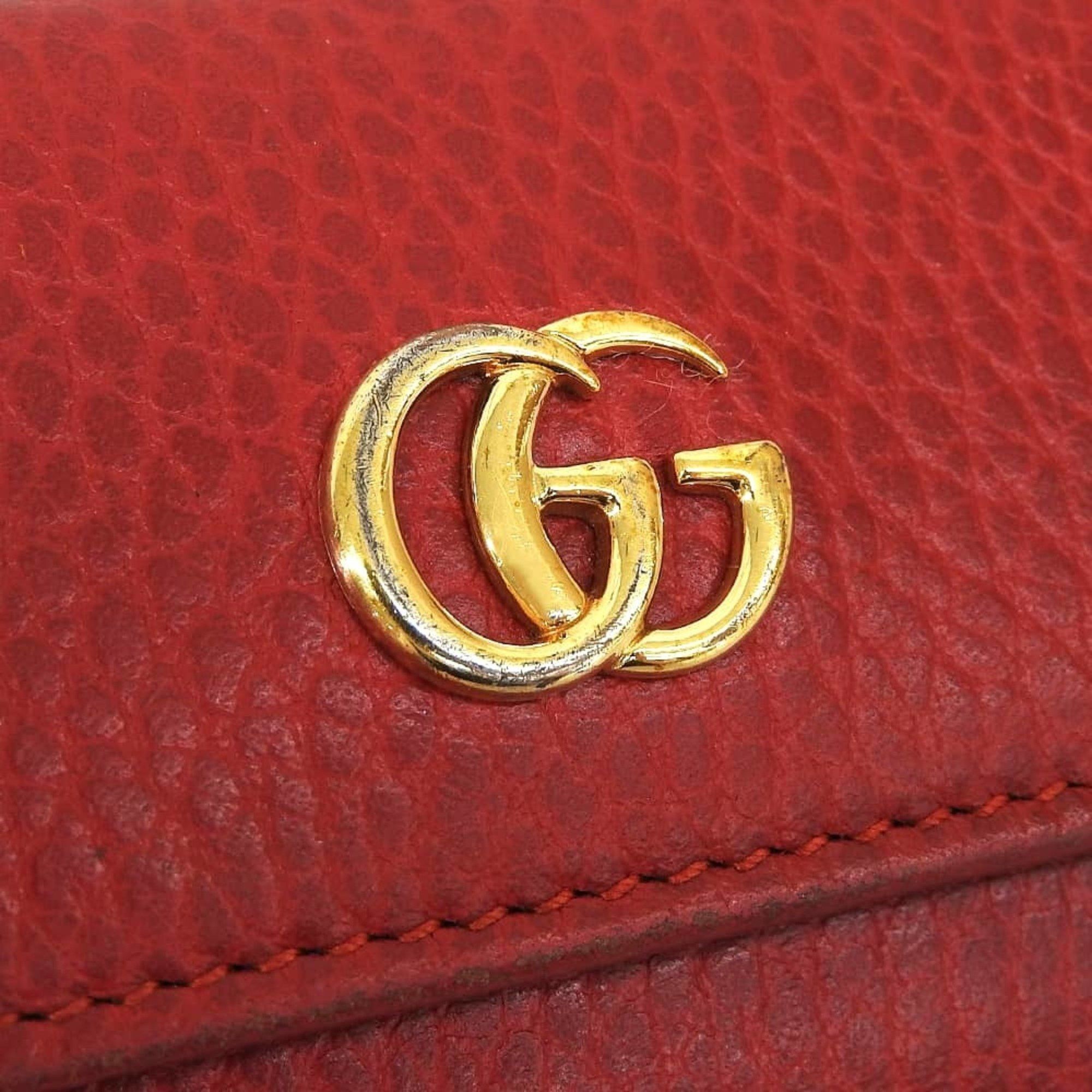 Gucci Gucci GG Marmont Key Case 456118 2149, 6-Key Holder, Leather, Red Size ONE SIZE - 4 Thumbnail