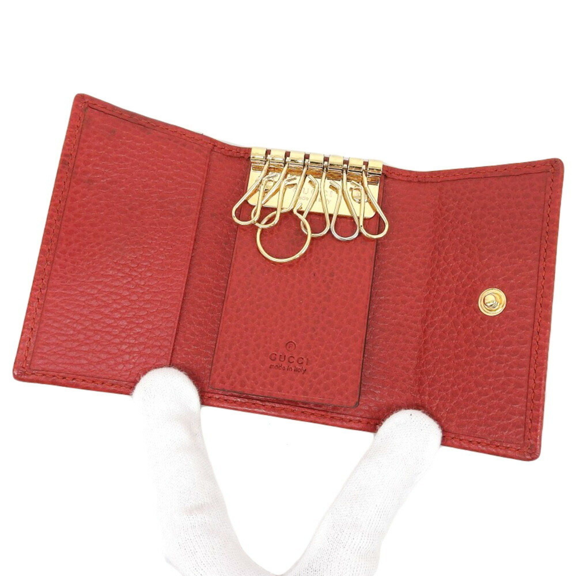 Gucci Gucci GG Marmont Key Case 456118 2149, 6-Key Holder, Leather, Red Size ONE SIZE - 3 Thumbnail
