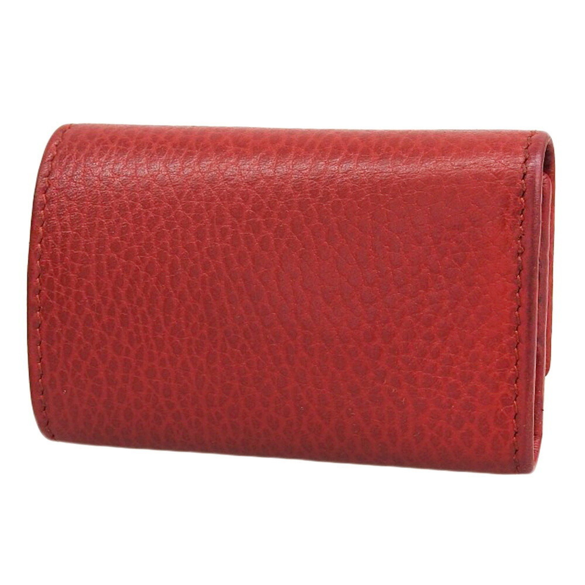 Gucci Gucci GG Marmont Key Case 456118 2149, 6-Key Holder, Leather, Red Size ONE SIZE - 2 Thumbnail