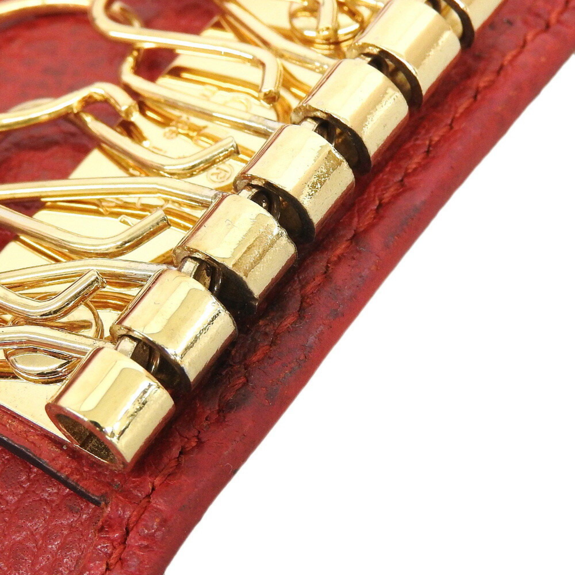 Gucci Gucci GG Marmont Key Case 456118 2149, 6-Key Holder, Leather, Red Size ONE SIZE - 5 Thumbnail
