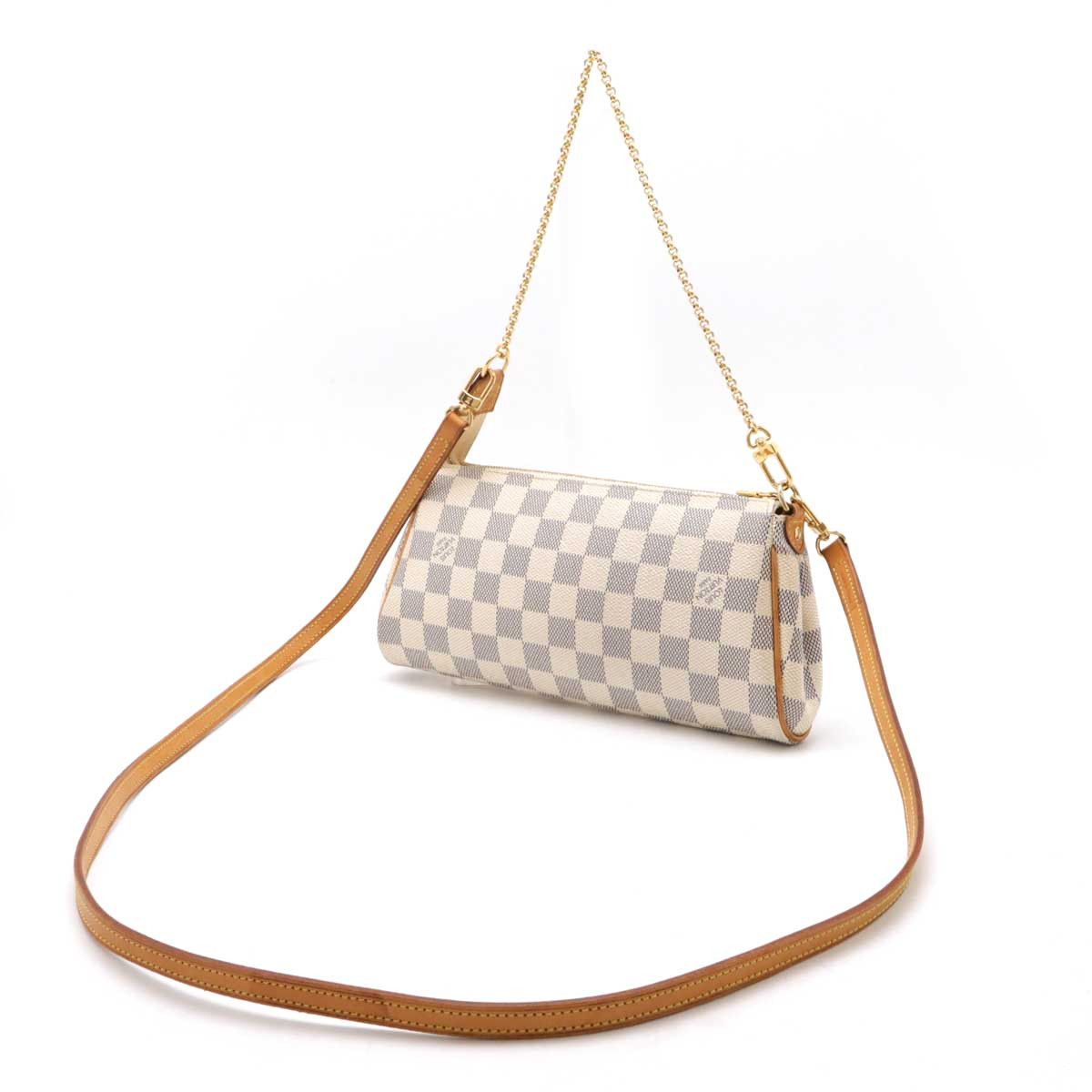 Louis Vuitton Louis Vuitton Louis Vuitton Damier Azur Eva 2way Chain Bag N55214 Canvas Shoulder Bag N55214 DUTY FREE for USA Size ONE SIZE - 2 Thumbnail