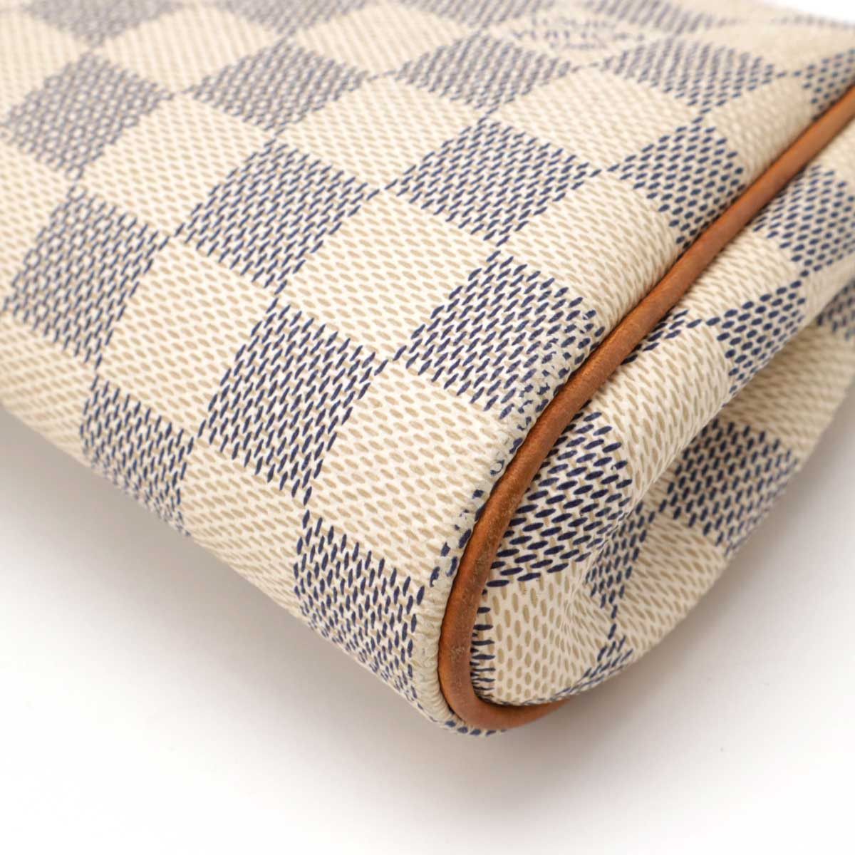 Louis Vuitton Louis Vuitton Louis Vuitton Damier Azur Eva 2way Chain Bag N55214 Canvas Shoulder Bag N55214 DUTY FREE for USA Size ONE SIZE - 3 Thumbnail