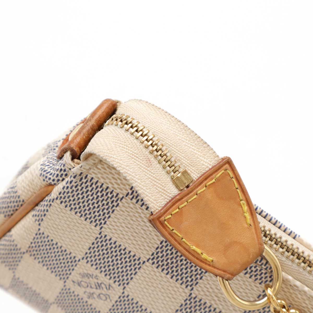 Louis Vuitton Louis Vuitton Louis Vuitton Damier Azur Eva 2way Chain Bag N55214 Canvas Shoulder Bag N55214 DUTY FREE for USA Size ONE SIZE - 6 Thumbnail
