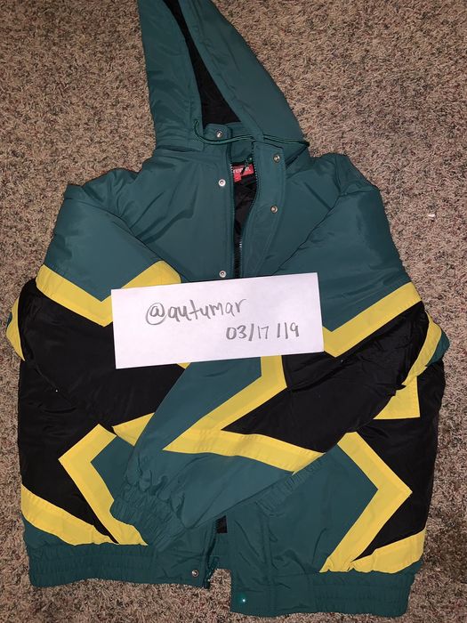 Supreme Supreme Stars Puffy Jacket Green | Grailed