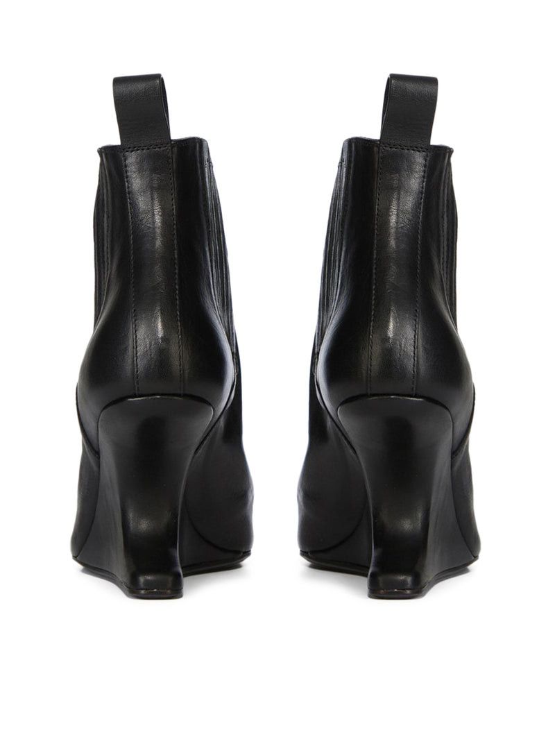 Rick Owens ANKLE TACO LEATHER BOOTS Size US 8 / IT 38 - 3 Thumbnail