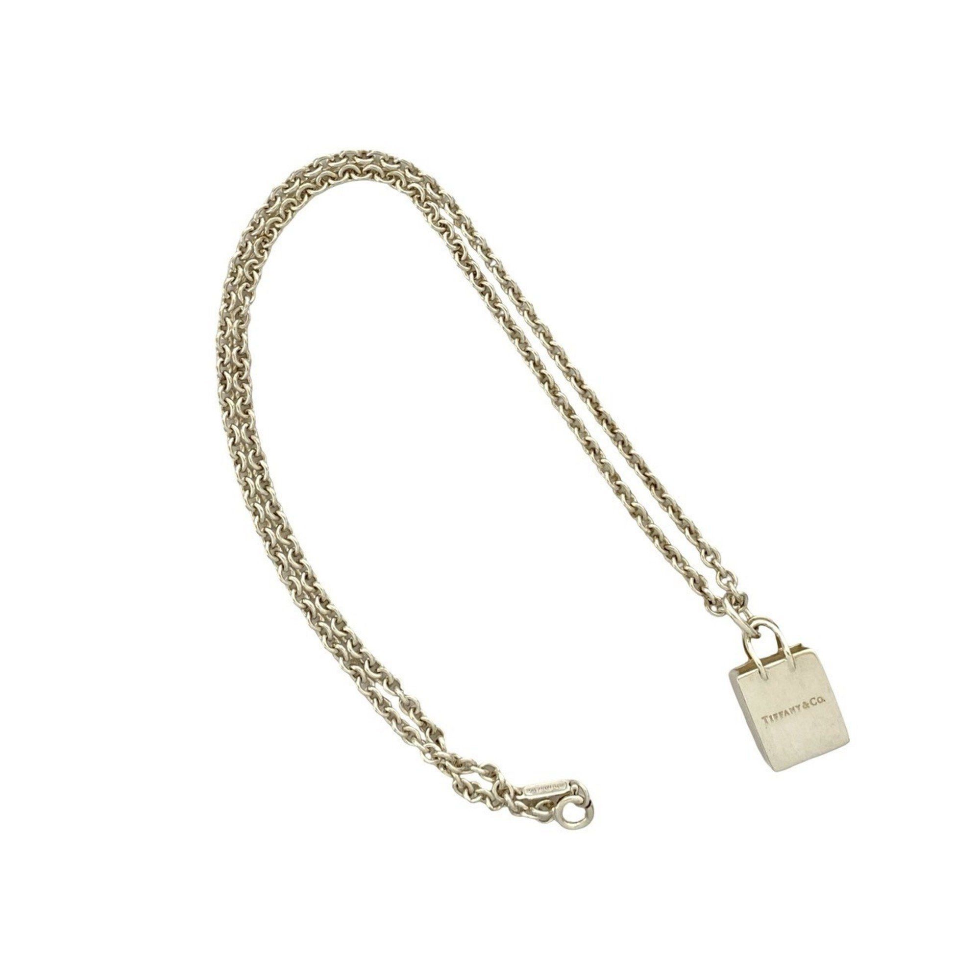 Tiffany & Co. TIFFANY & Co. Tiffany Shopping Bag Necklace Logo Sterling Silver Pendant Choker 11138 Size ONE SIZE - 2 Thumbnail