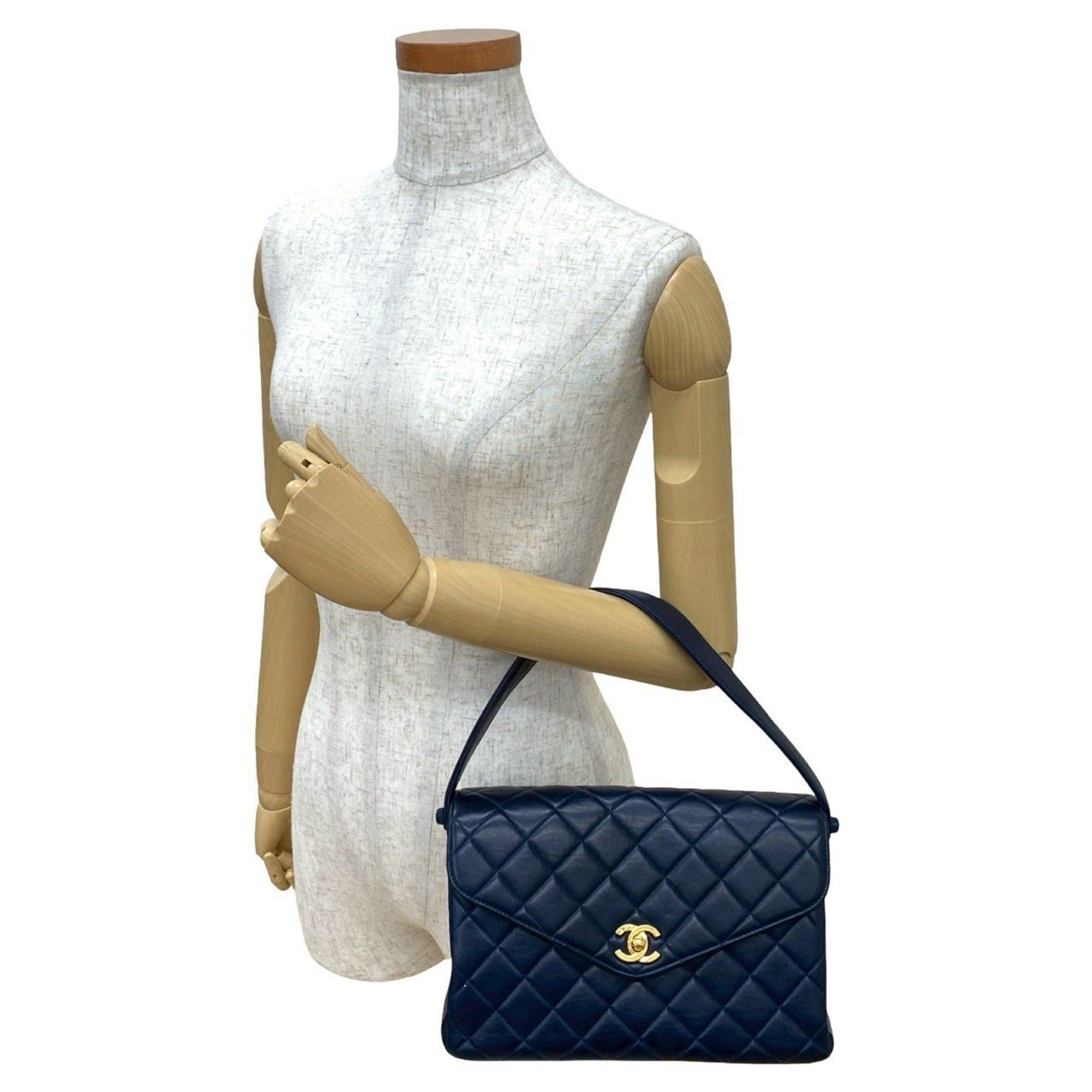 Chanel CHANEL Matelasse Coco Mark Lambskin Double-Face Leather Handbag, Navy, 38984 Size ONE SIZE - 2 Thumbnail