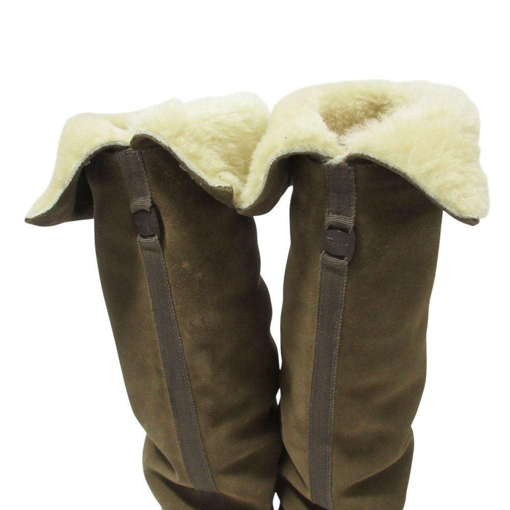 Salvatore Ferragamo Salvatore Ferragamo Salvatore Ferragamo Shearling Long Boots Leather Shoes DUTY FREE for USA Size ONE SIZE - 7 Thumbnail