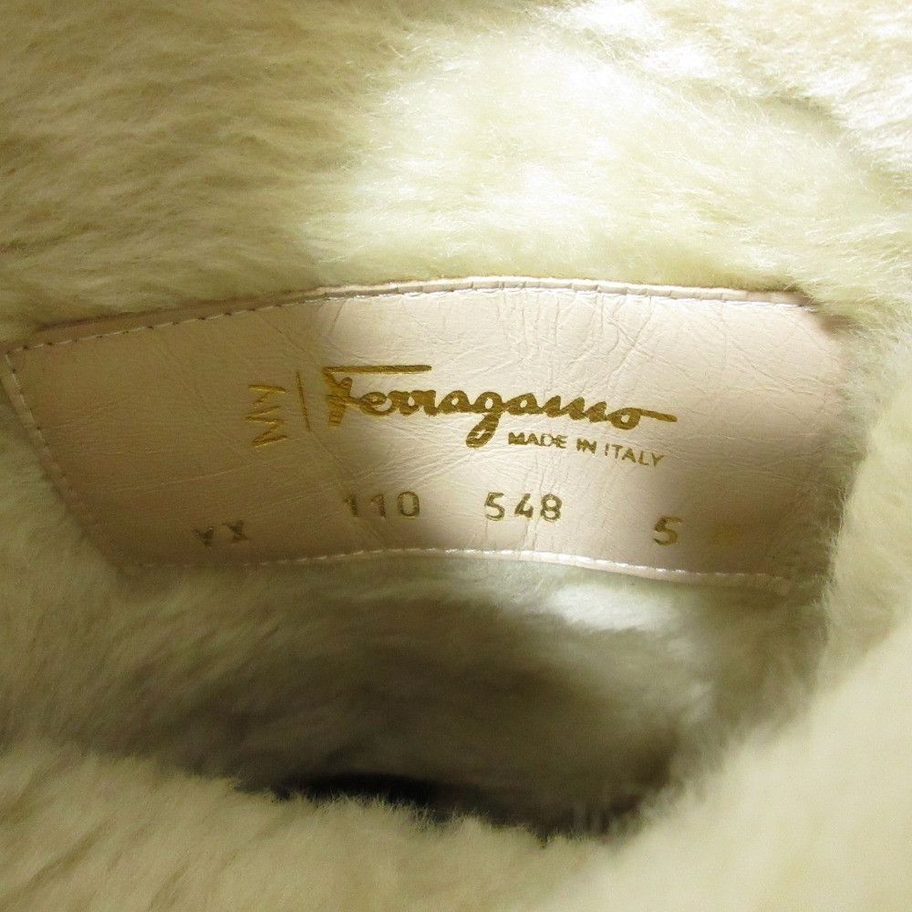 Salvatore Ferragamo Salvatore Ferragamo Salvatore Ferragamo Shearling Long Boots Leather Shoes DUTY FREE for USA Size ONE SIZE - 4 Thumbnail