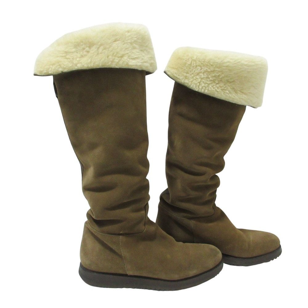 Salvatore Ferragamo Salvatore Ferragamo Salvatore Ferragamo Shearling Long Boots Leather Shoes DUTY FREE for USA Size ONE SIZE - 3 Thumbnail