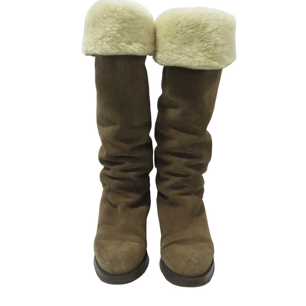 Salvatore Ferragamo Salvatore Ferragamo Salvatore Ferragamo Shearling Long Boots Leather Shoes DUTY FREE for USA Size ONE SIZE - 5 Thumbnail