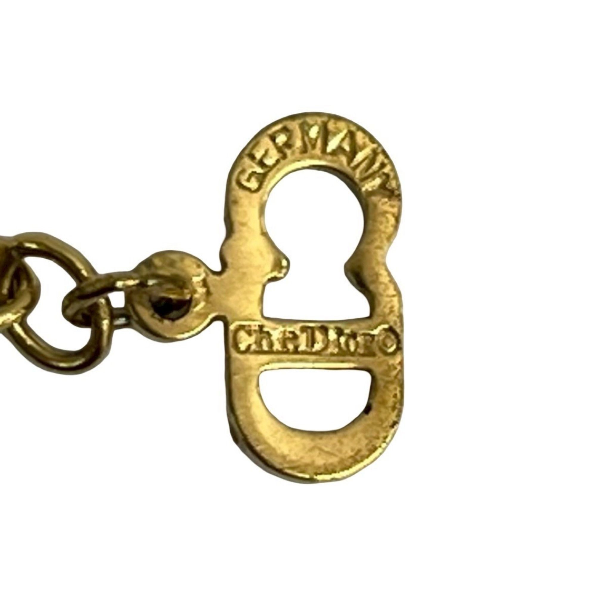 Dior Christian Dior CD logo motif chain necklace pendant gold 125-6 Size ONE SIZE - 2 Thumbnail