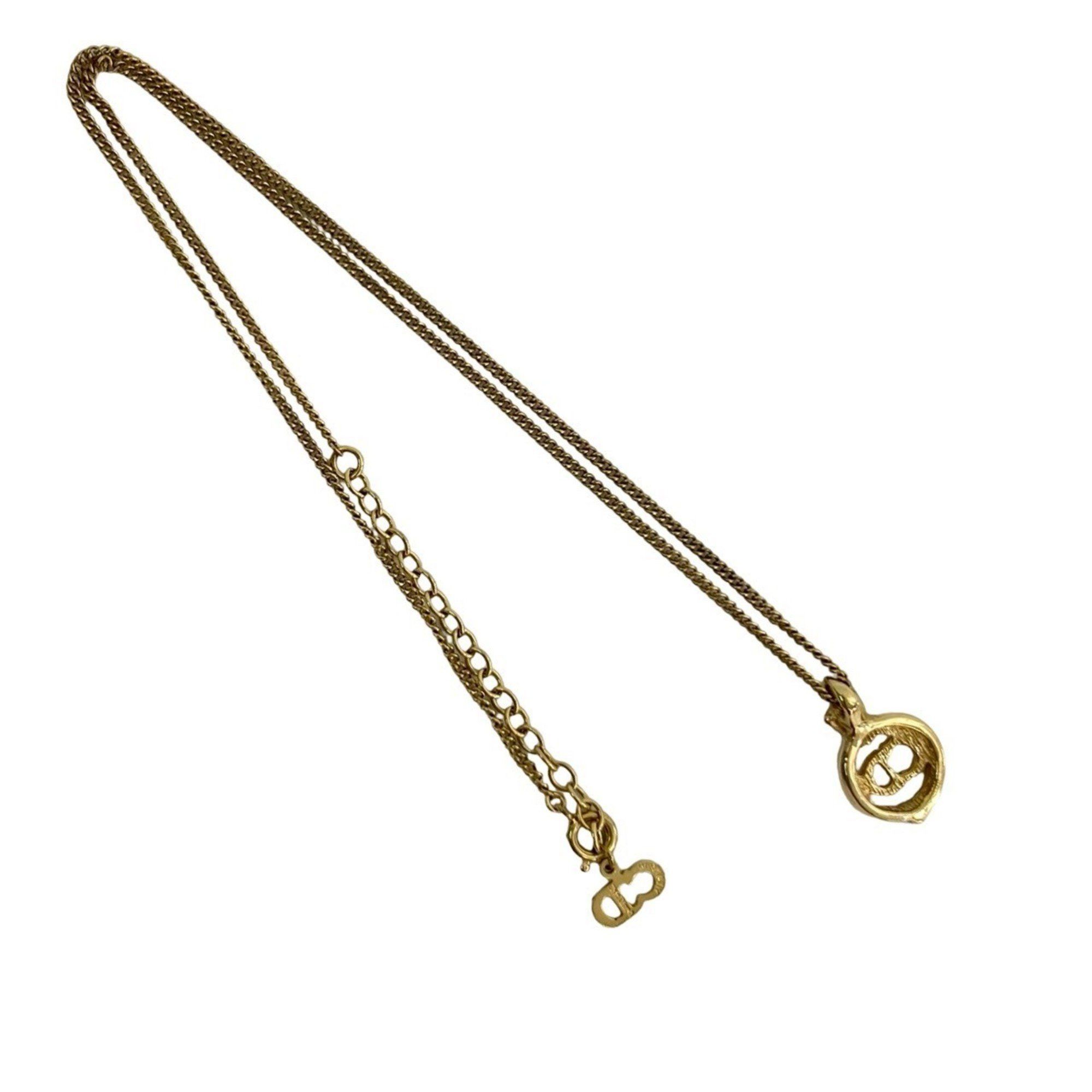 Dior Christian Dior CD logo motif chain necklace pendant gold 125-6 Size ONE SIZE - 5 Thumbnail