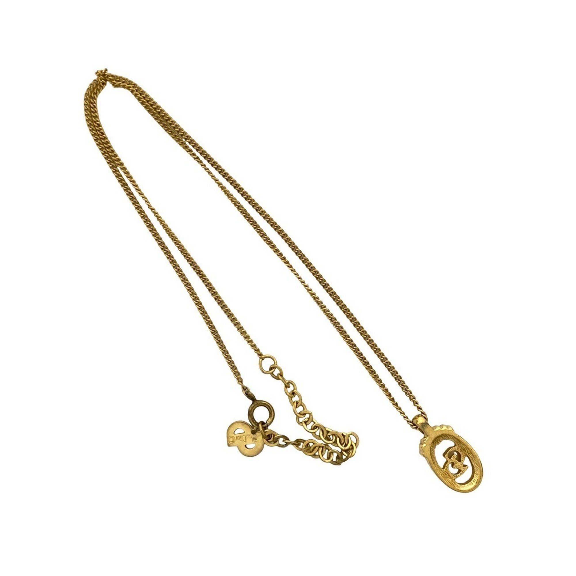 Dior Christian Dior CD logo necklace and earrings set in gold, 55862 Size ONE SIZE - 3 Thumbnail