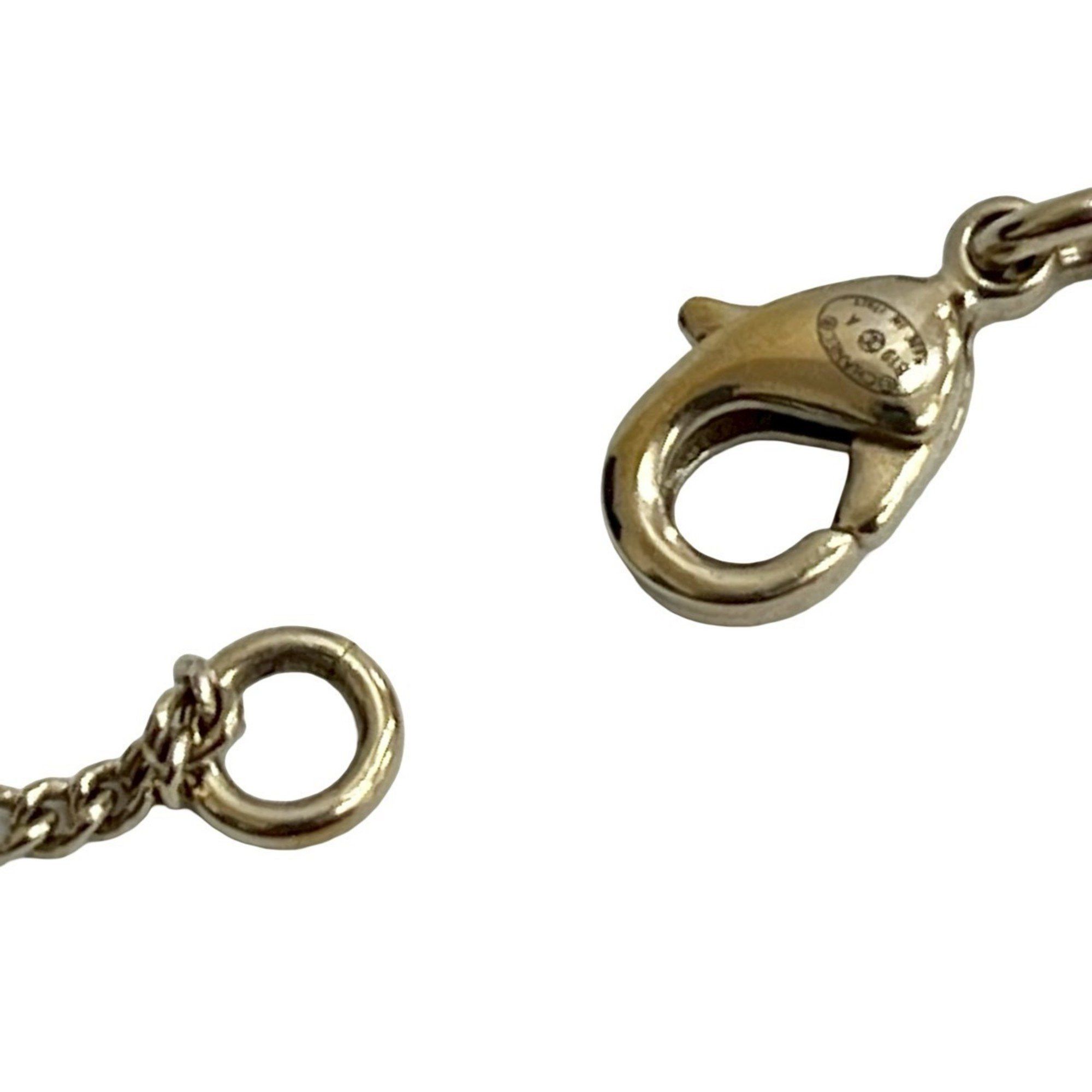 Chanel CHANEL Coco Mark Rhinestone and Faux Pearl Necklace Pendant, Gold, 85454 Size ONE SIZE - 3 Thumbnail