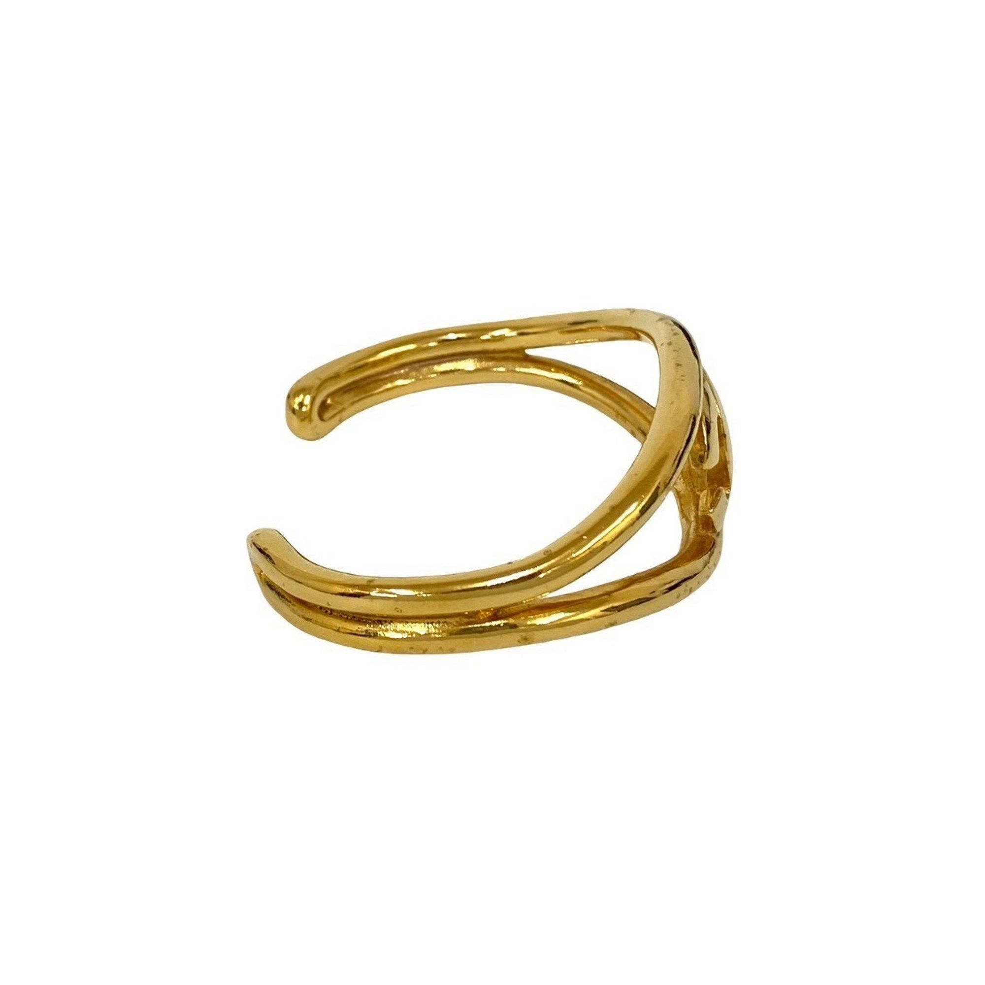 Chanel CHANEL Vintage Coco Mark Bangle Bracelet Gold 02633 Size ONE SIZE - 4 Thumbnail