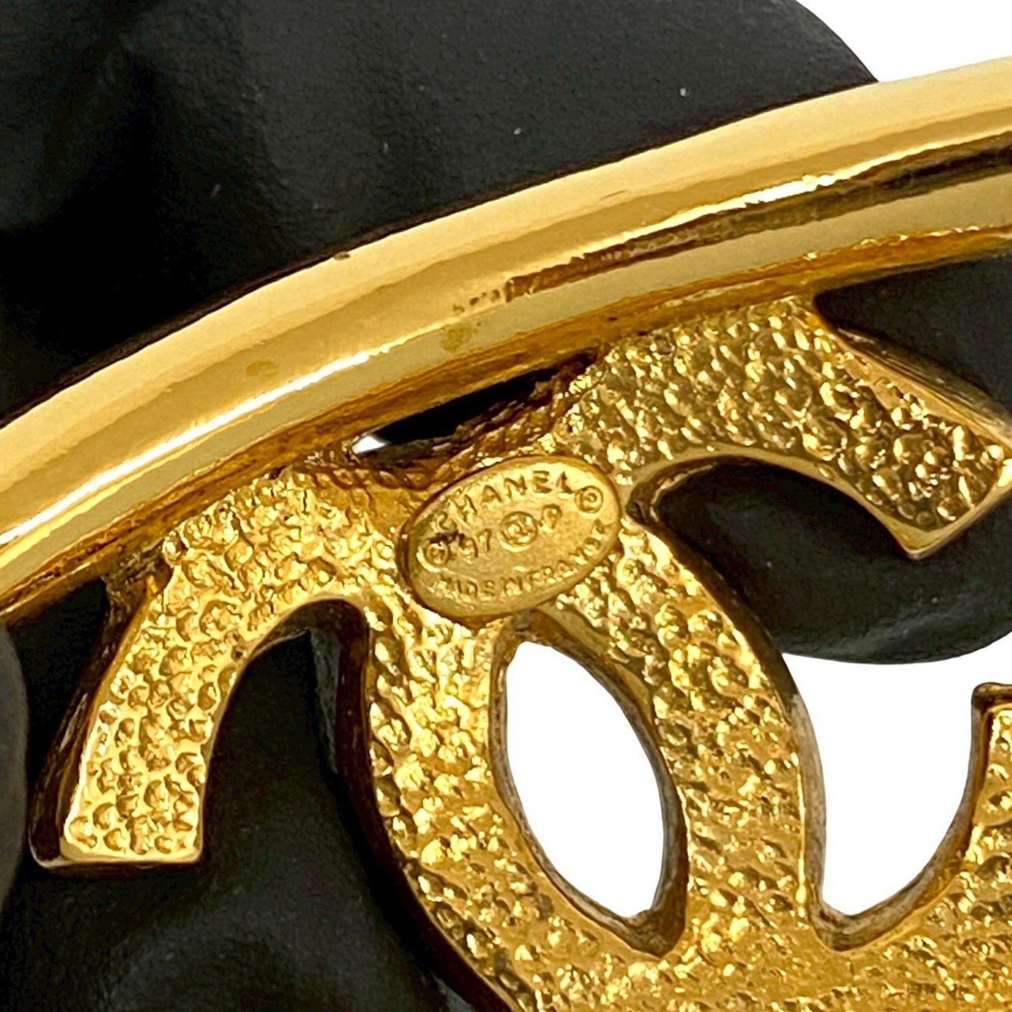 Chanel CHANEL Vintage Coco Mark Bangle Bracelet Gold 02633 Size ONE SIZE - 2 Thumbnail