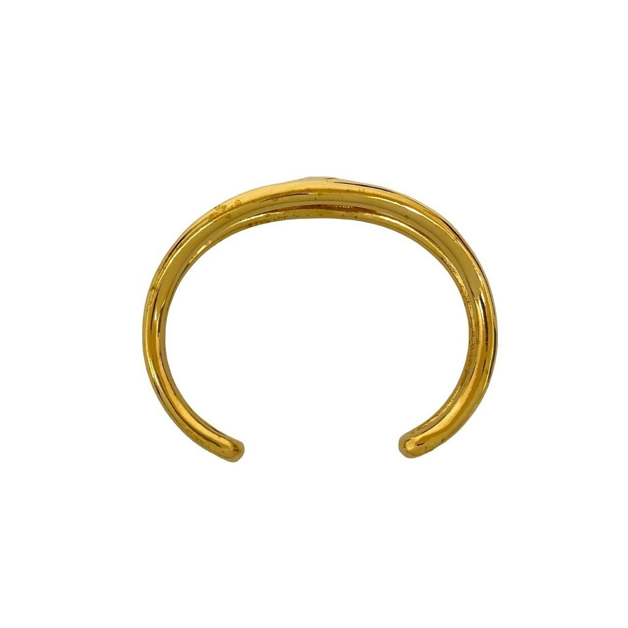 Chanel CHANEL Vintage Coco Mark Bangle Bracelet Gold 02633 Size ONE SIZE - 5 Thumbnail