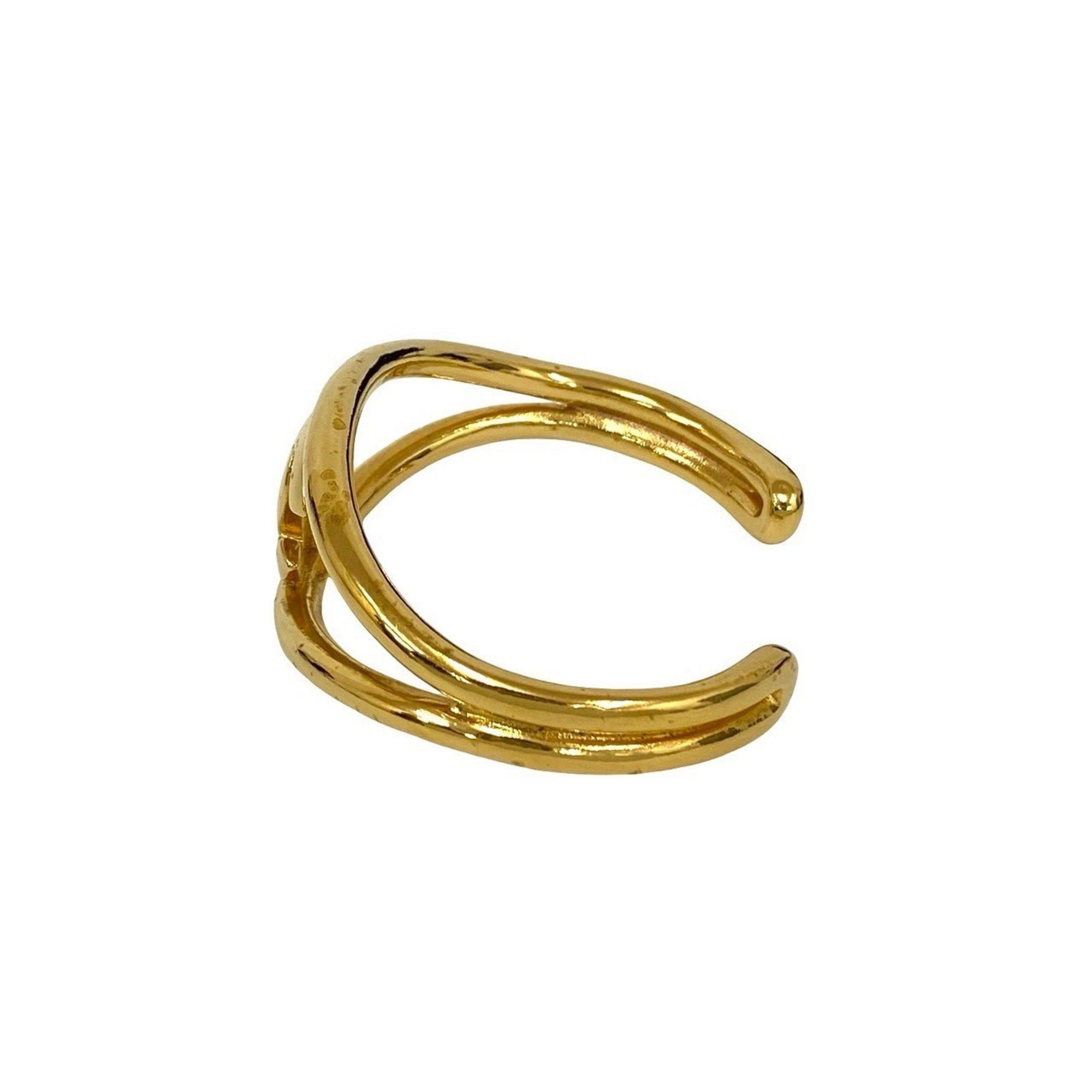 Chanel CHANEL Vintage Coco Mark Bangle Bracelet Gold 02633 Size ONE SIZE - 3 Thumbnail