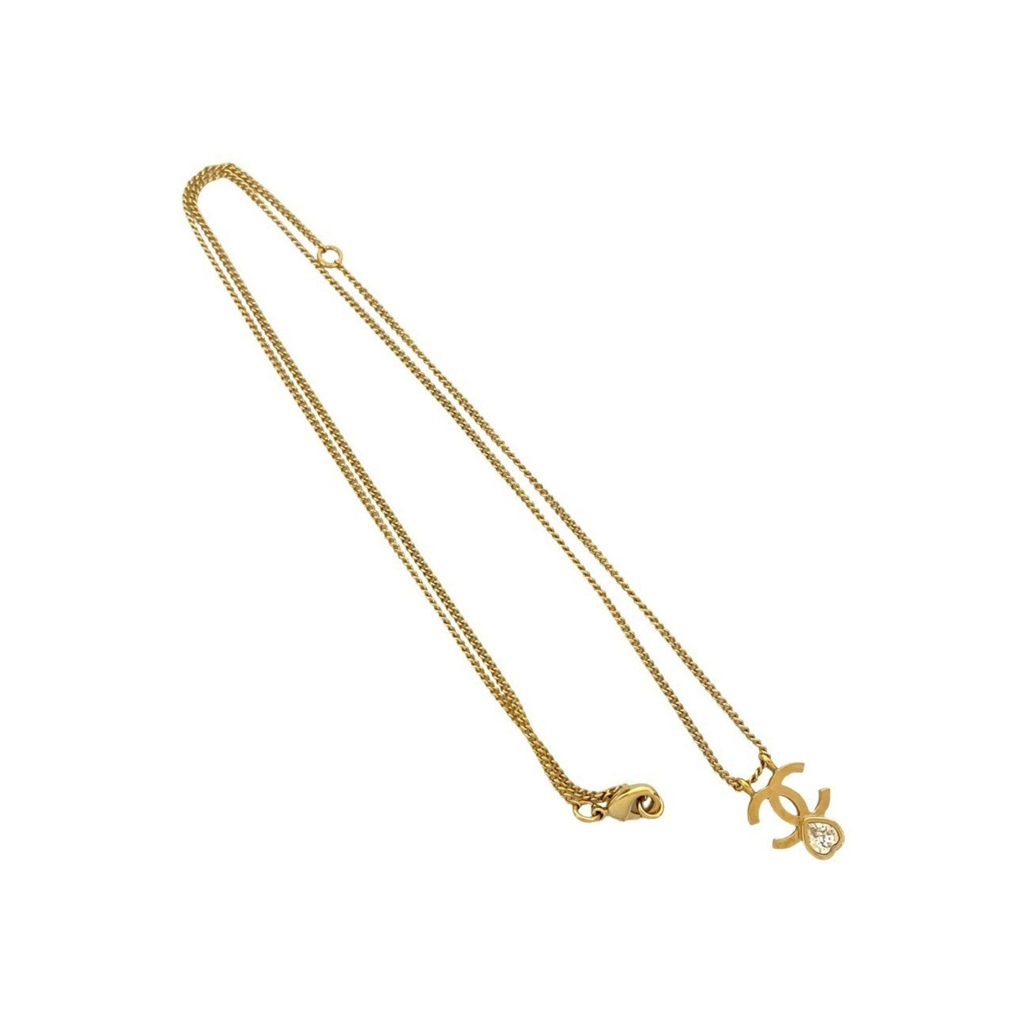 Chanel CHANEL Coco Mark Motif GP Chain Necklace Pendant Choker Gold 72508 Size ONE SIZE - 3 Thumbnail