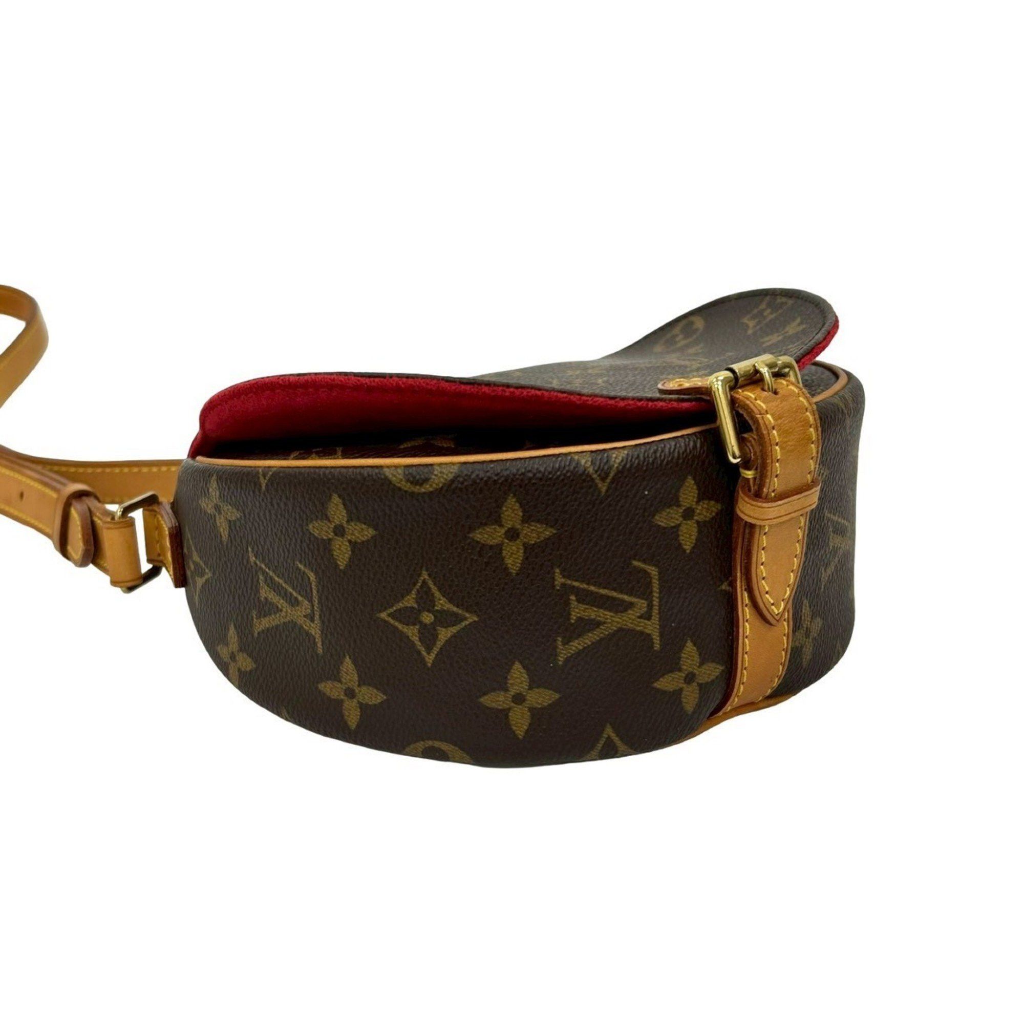 Louis Vuitton Nearly unused LOUIS VUITTON Tan Blanc Monogram Leather Shoulder Bag/Pochette/Sacoche in Brown 24584 Size ONE SIZE - 7 Thumbnail