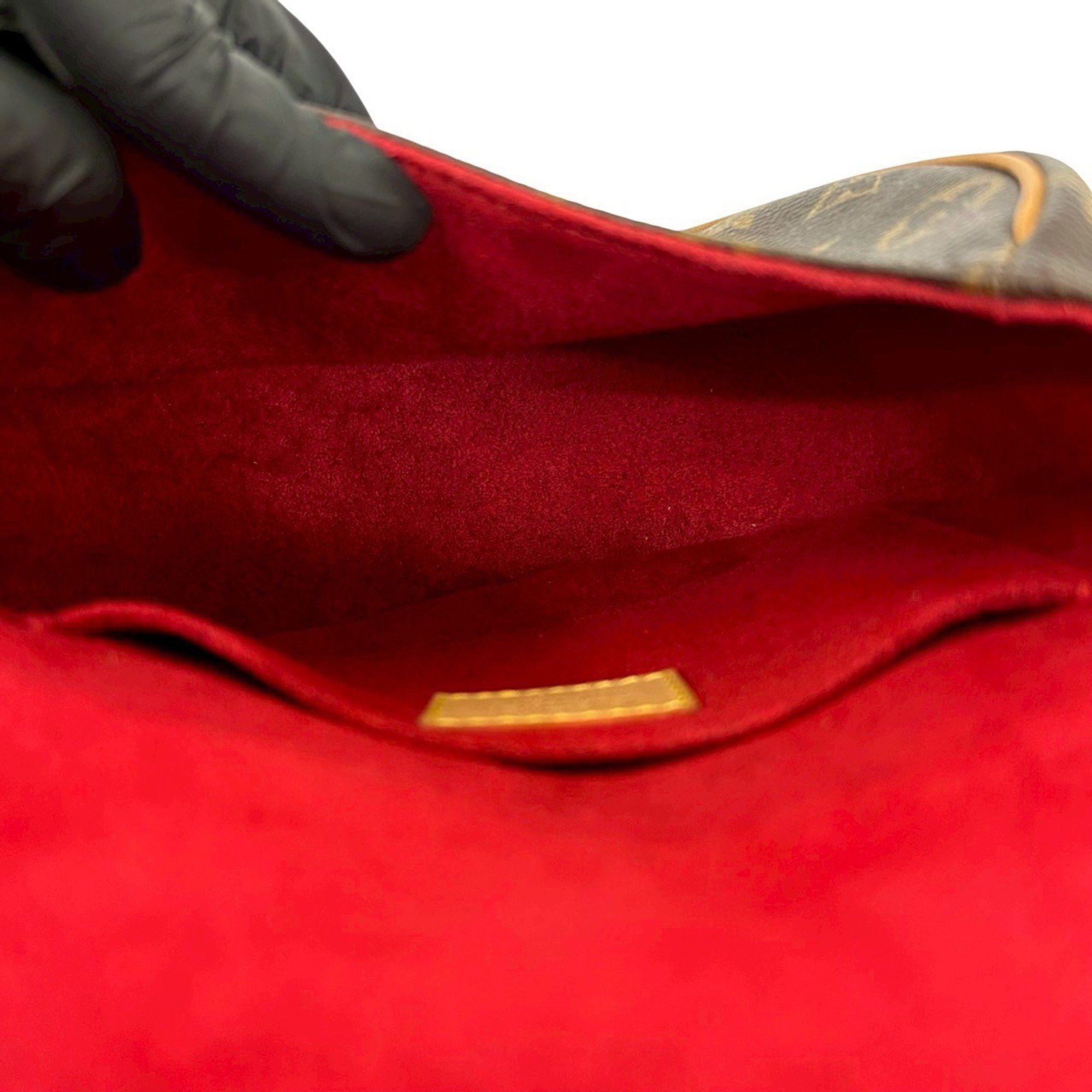 Louis Vuitton Nearly unused LOUIS VUITTON Tan Blanc Monogram Leather Shoulder Bag/Pochette/Sacoche in Brown 24584 Size ONE SIZE - 9 Thumbnail