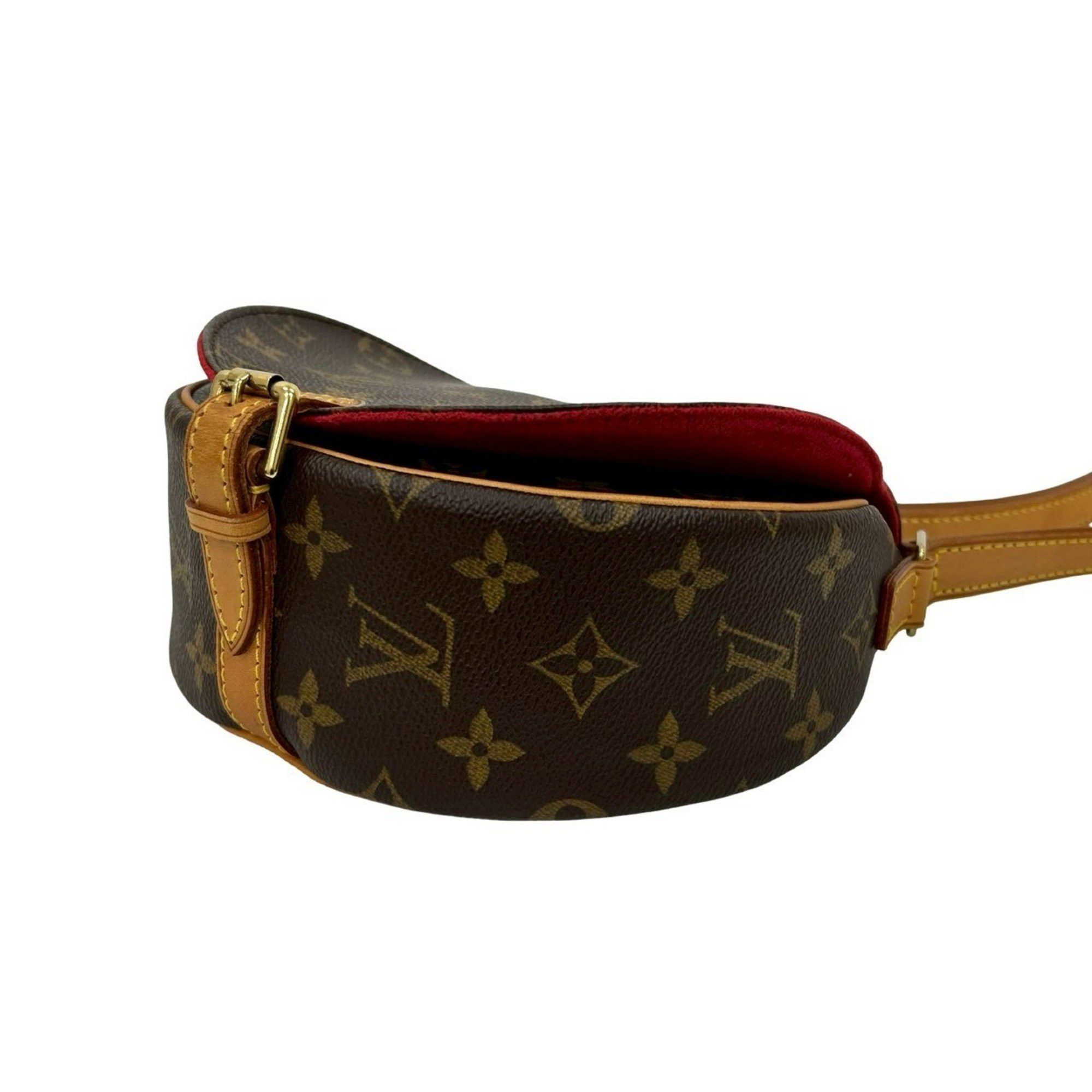 Louis Vuitton Nearly unused LOUIS VUITTON Tan Blanc Monogram Leather Shoulder Bag/Pochette/Sacoche in Brown 24584 Size ONE SIZE - 8 Thumbnail