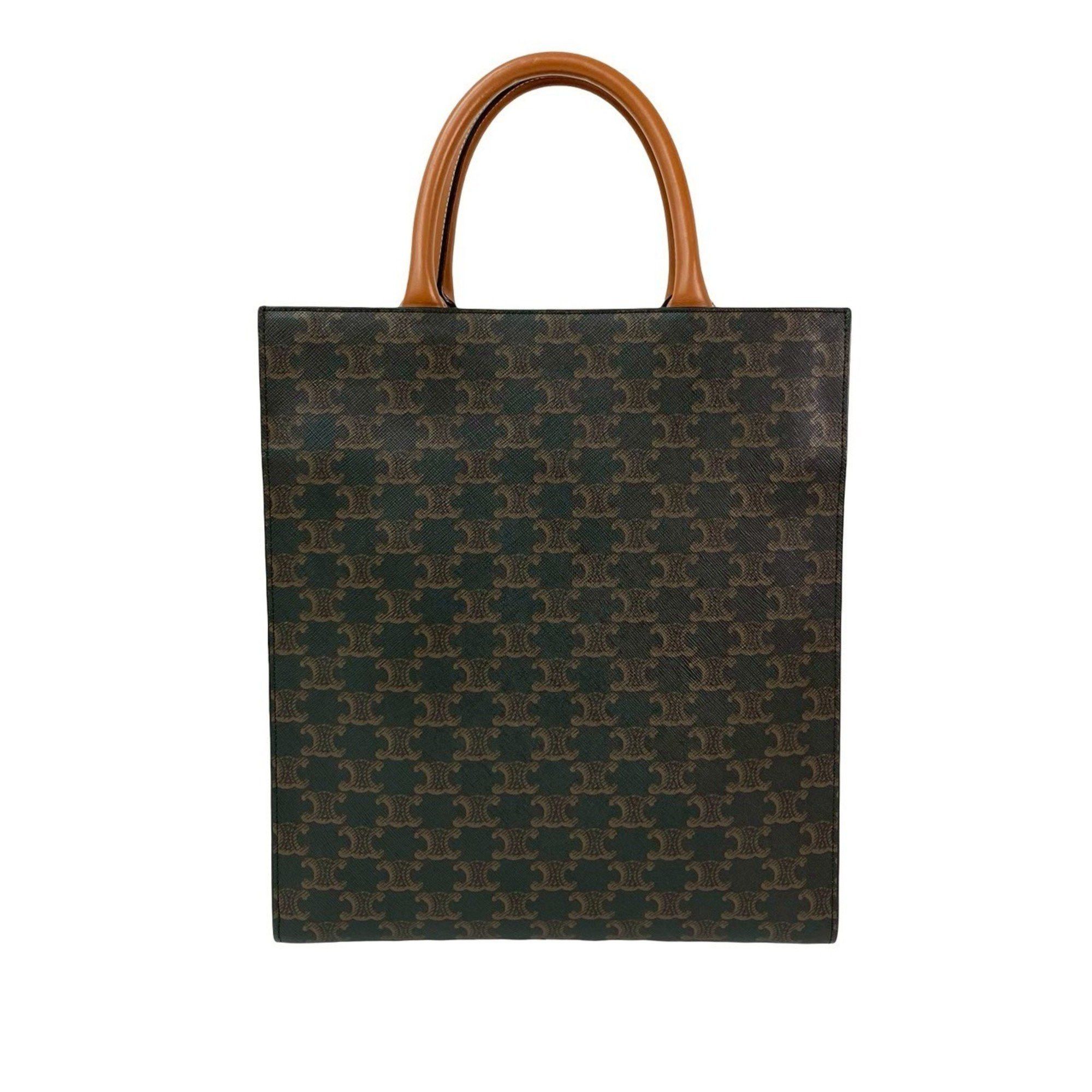 Celine CELINE Vertical Cabas Leather 2-Way Handbag, Mini Tote Bag, Shoulder Brown 1341c Size ONE SIZE - 3 Thumbnail