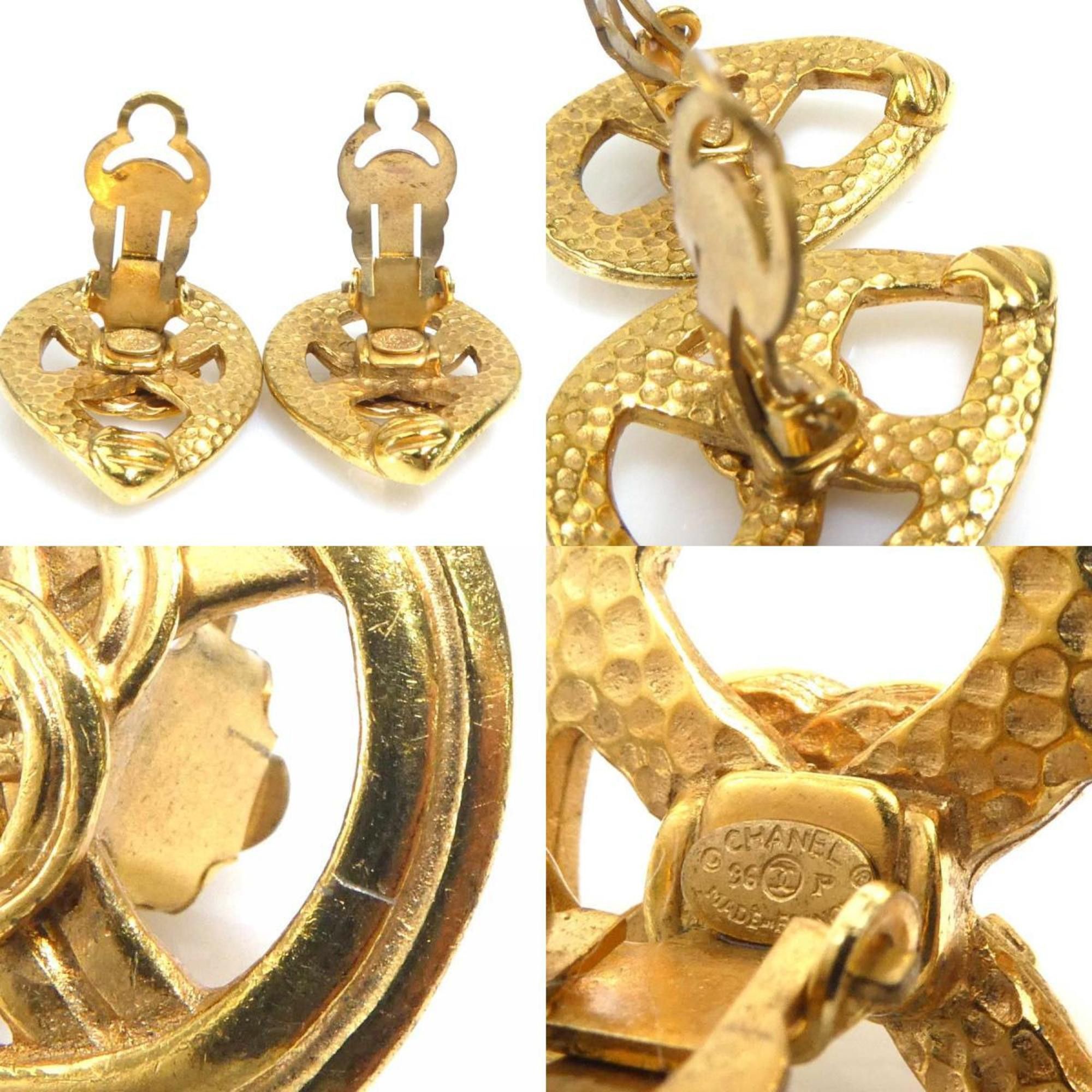 Chanel CHANEL Coco Mark Metal Gold Earrings for Women e60941g Size ONE SIZE - 5 Thumbnail