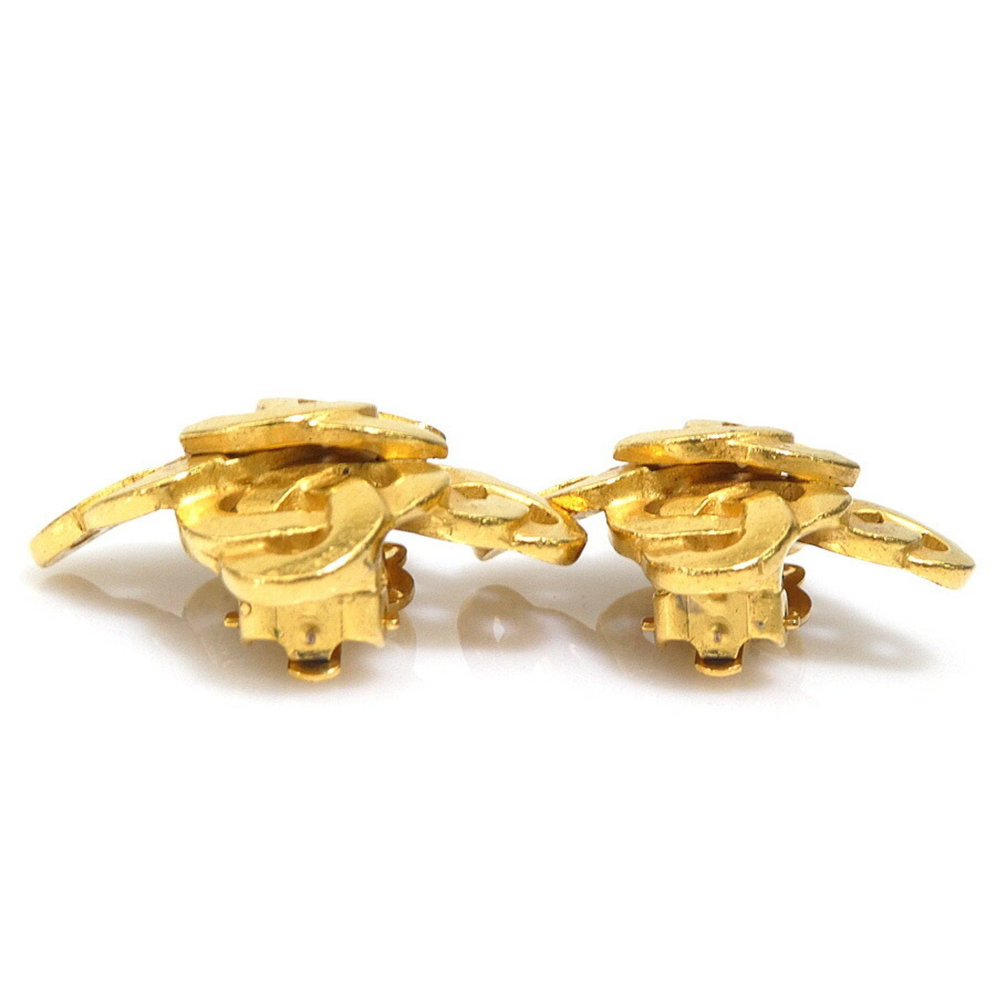 Chanel CHANEL Coco Mark Metal Gold Earrings for Women e60942i Size ONE SIZE - 3 Thumbnail