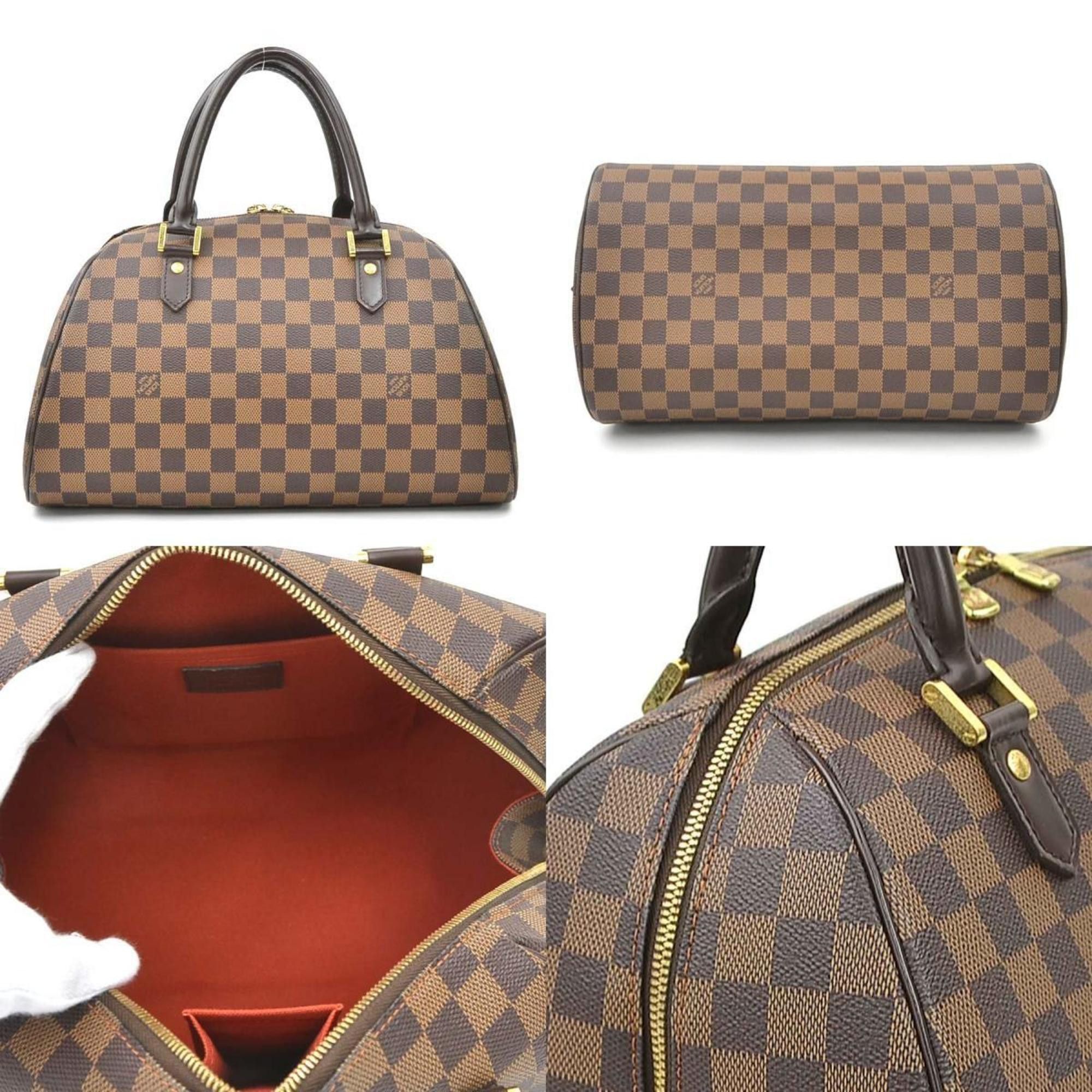 Louis Vuitton Louis Vuitton Damier Rivera MM Handbag in Canvas, Brown and Gold, Women's, N41434 e60935a Size ONE SIZE - 3 Thumbnail