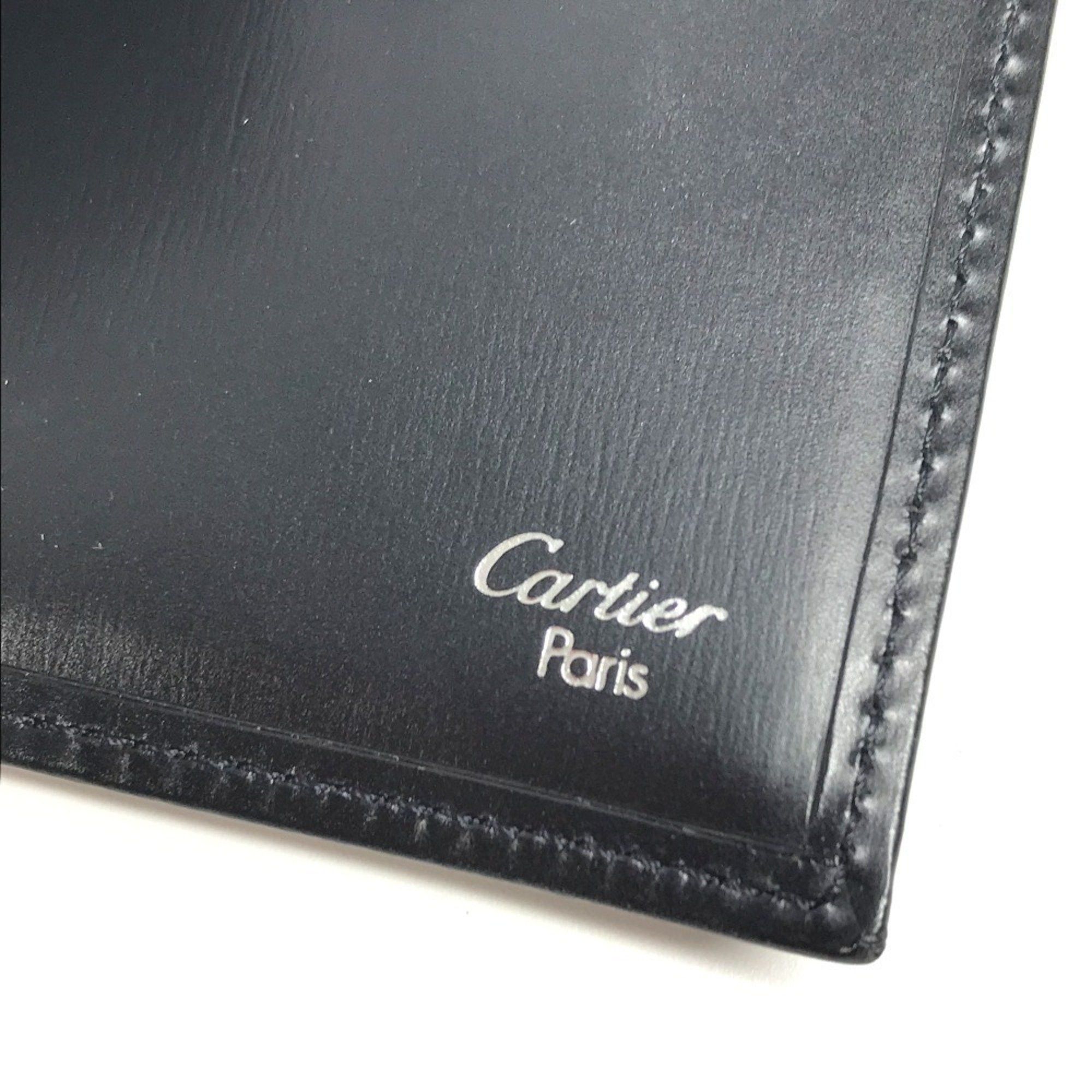 Cartier CARTIER Panthère Bifold Long Wallet Leather Unisex Black Size ONE SIZE - 14 Thumbnail