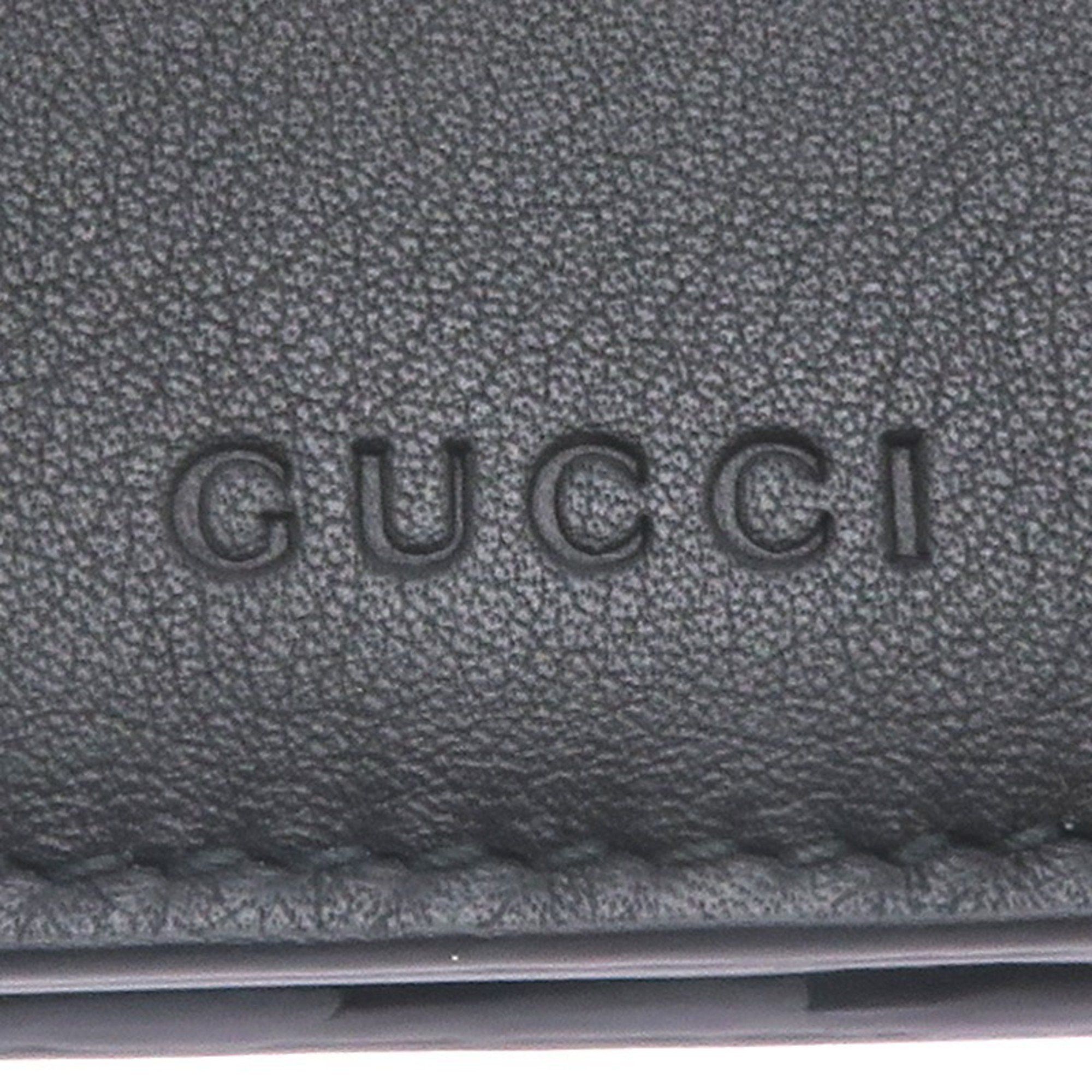 Gucci Gucci Men's and Women's Long Wallet 386836 Leather Black Size ONE SIZE - 9 Thumbnail