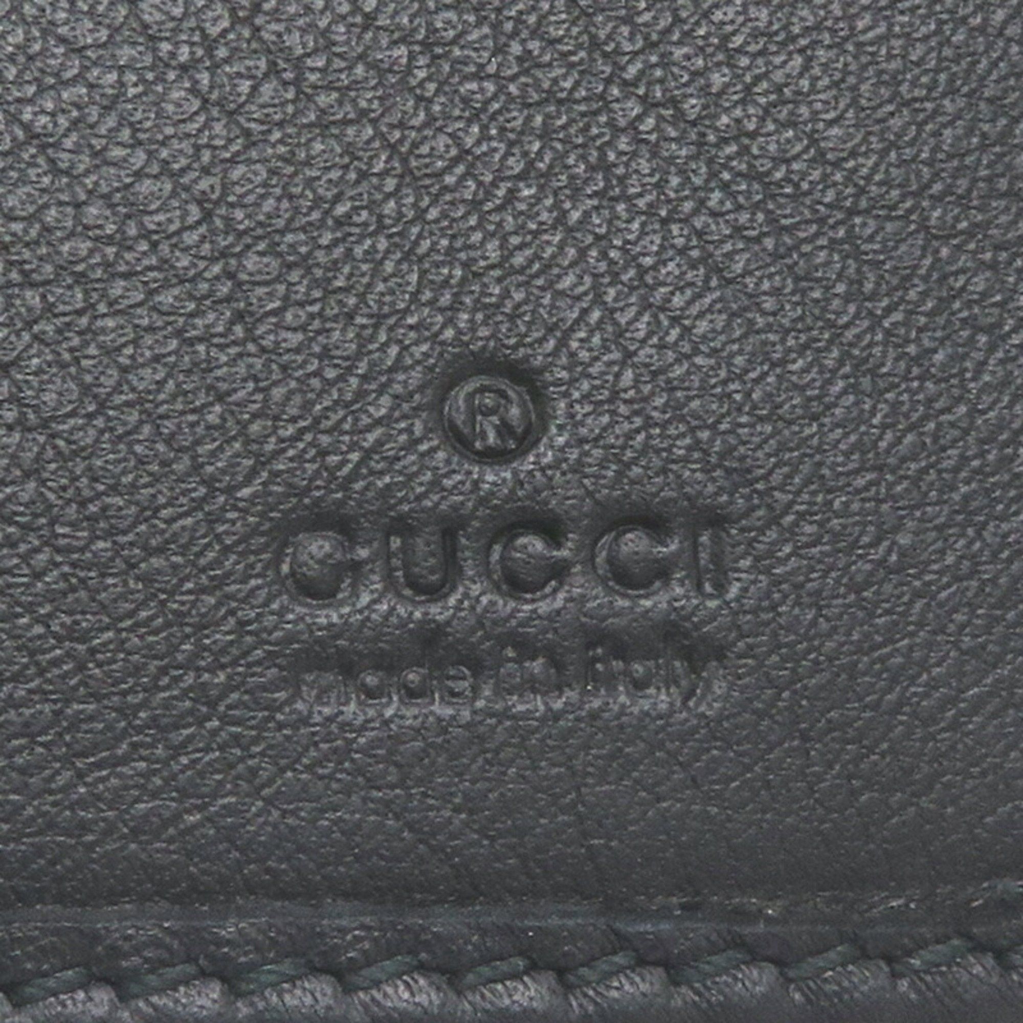Gucci Gucci Men's and Women's Long Wallet 386836 Leather Black Size ONE SIZE - 8 Thumbnail
