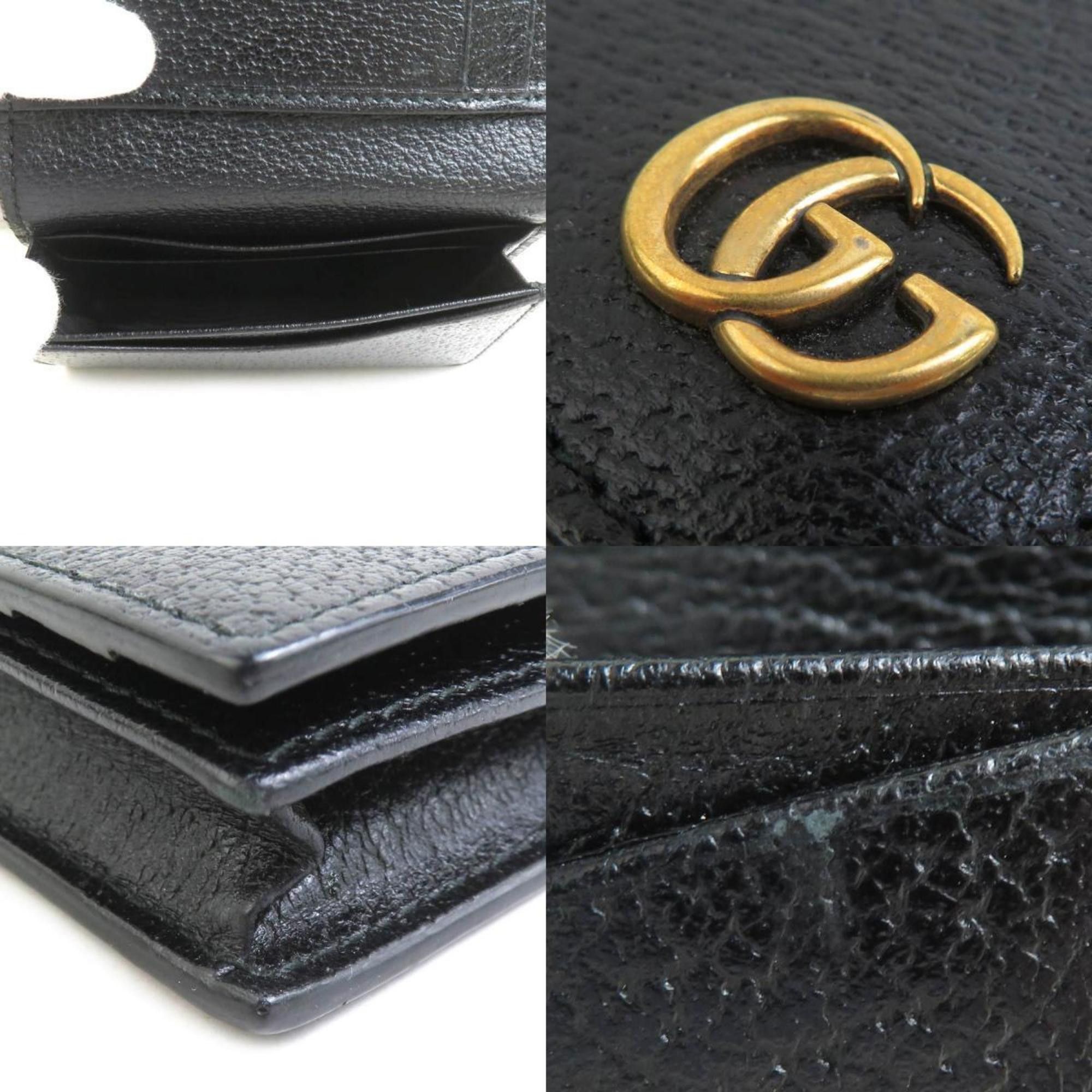 Gucci Gucci GG Marmont Leather Business Card Case in Black for Men and Women, 428737 r10811a Size ONE SIZE - 4 Thumbnail