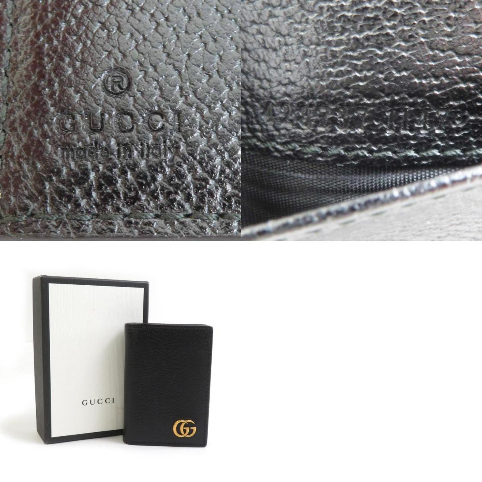 Gucci Gucci GG Marmont Leather Business Card Case in Black for Men and Women, 428737 r10811a Size ONE SIZE - 5 Thumbnail