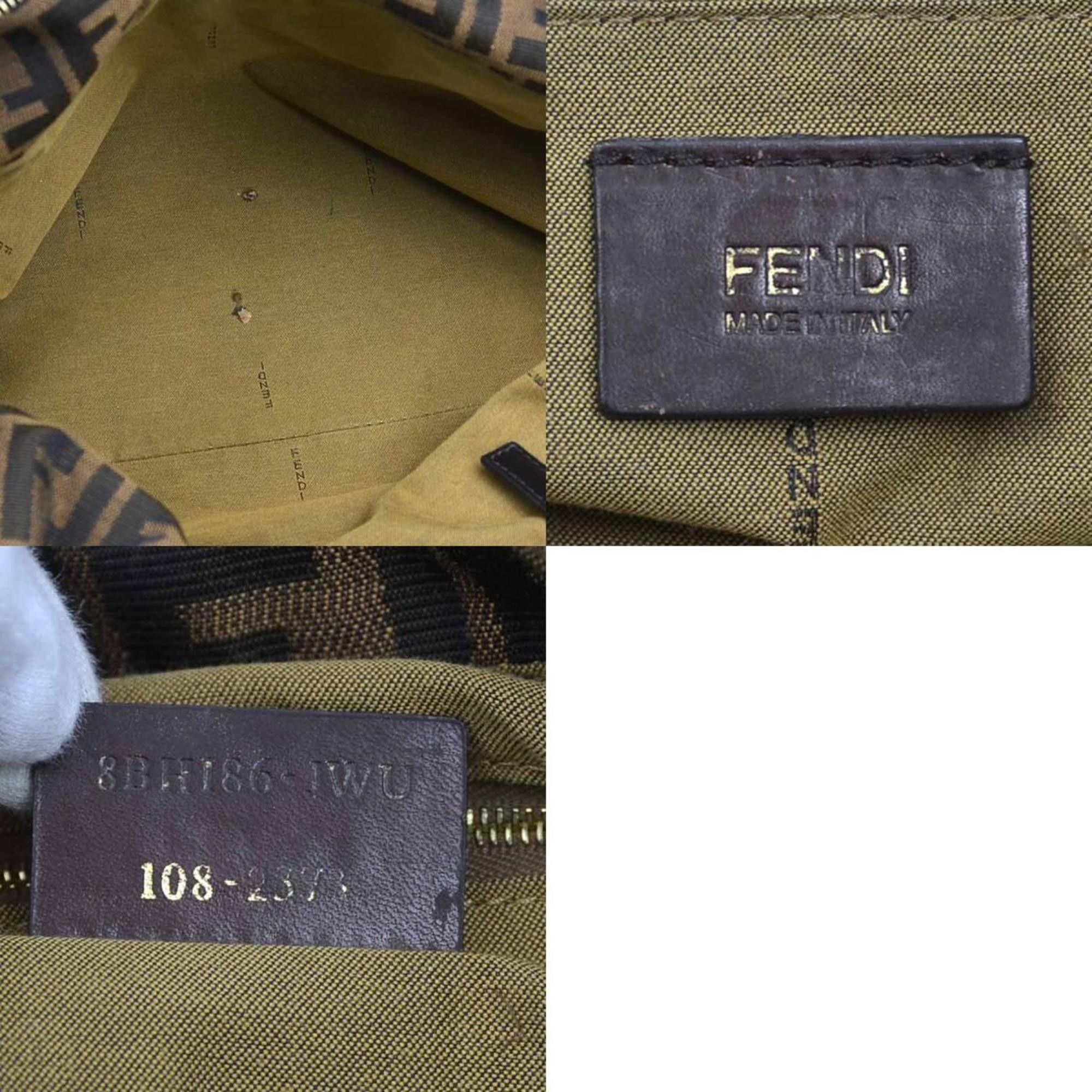 Fendi Fendi Zucca Canvas and Leather Shoulder Bag in Brown Gold, Women's, 8BH186-JWU, e60951a Size ONE SIZE - 5 Thumbnail
