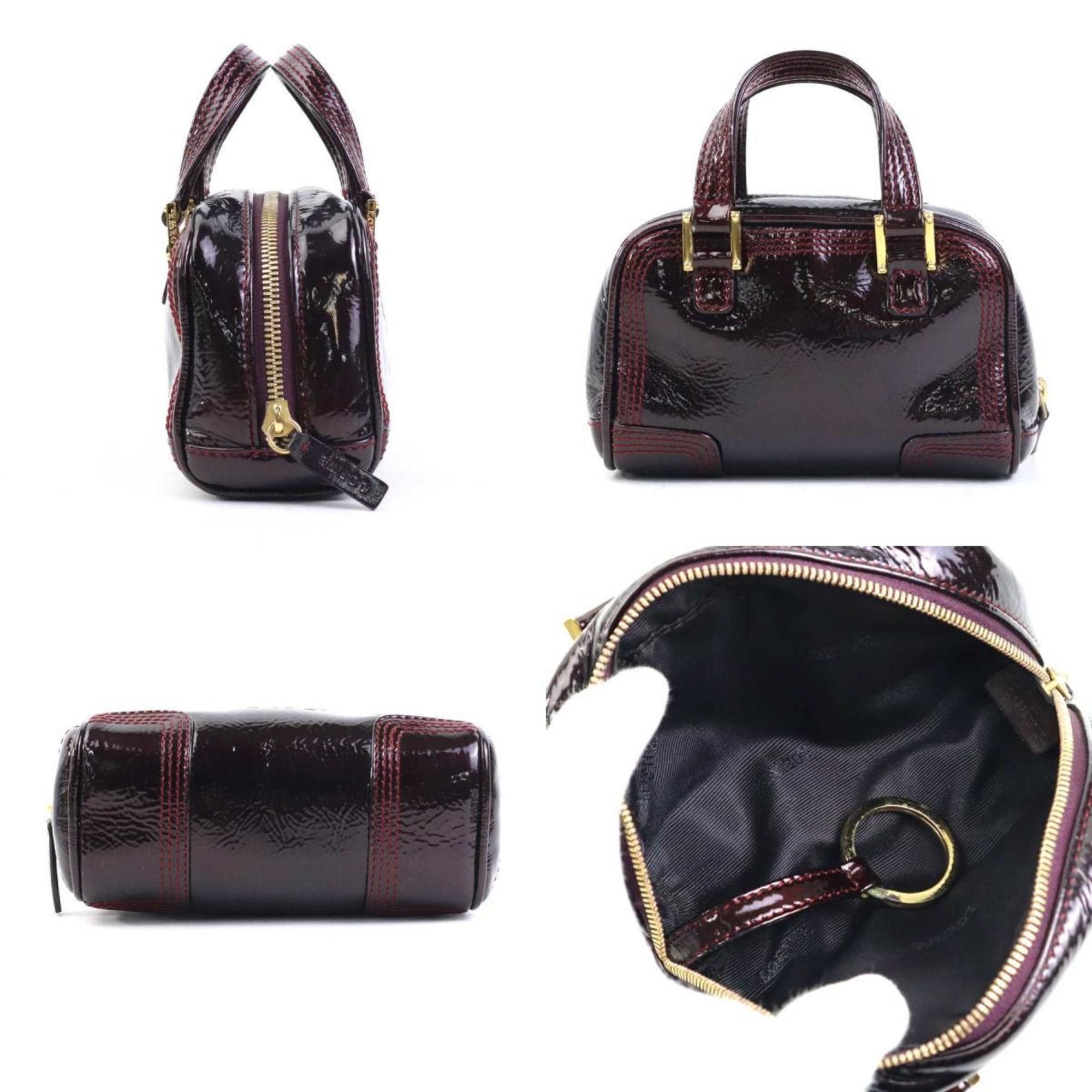 Loewe LOEWE Amazona Micro Mini Shoulder Bag, Patent Leather, Burgundy, Gold, Women's, e60955g Size ONE SIZE - 2 Thumbnail