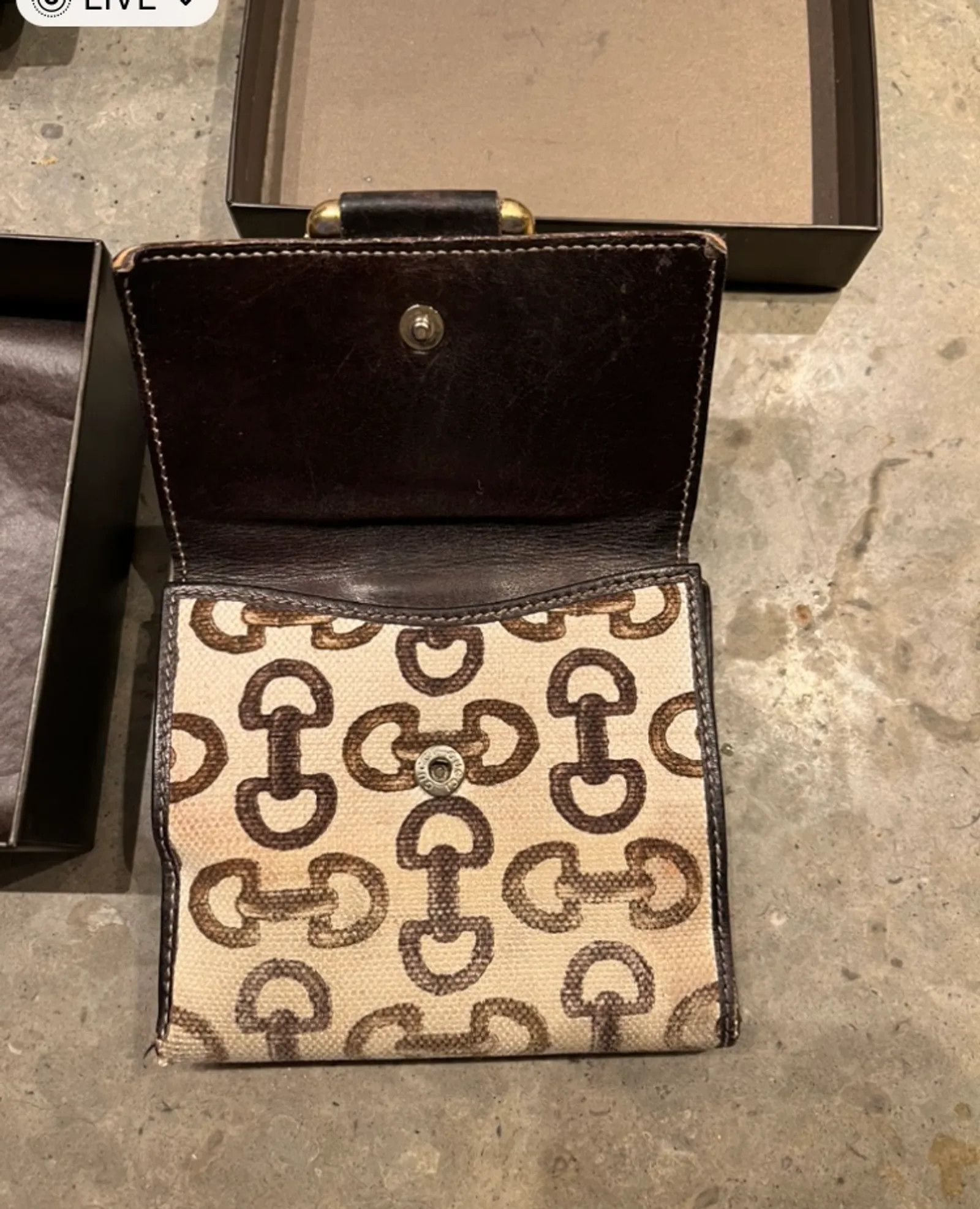 Gucci Gucci Gucci Bamboo D-ring horse-bit Wallet Size ONE SIZE - 4 Thumbnail